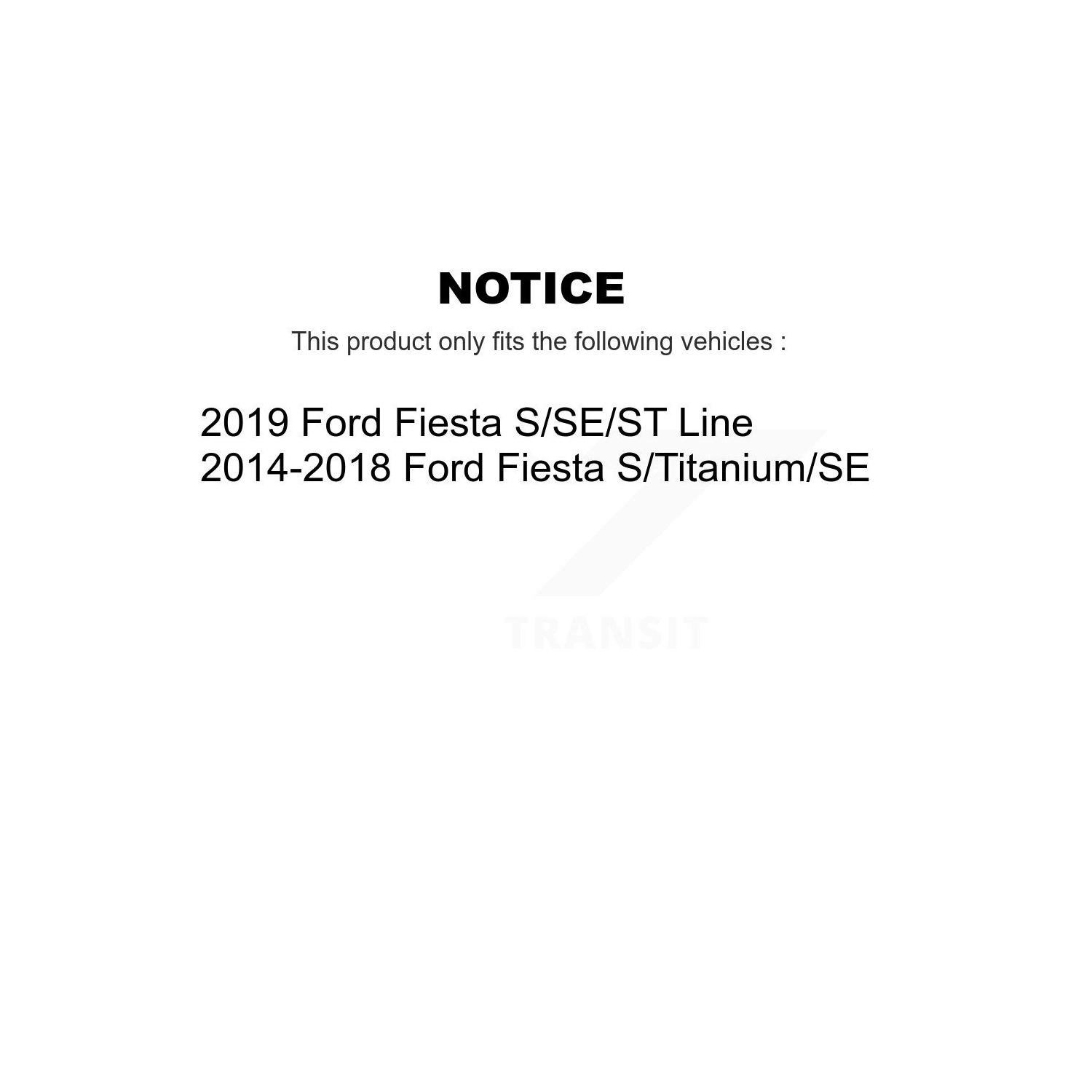 Front Ceramic Rear Semi-Metallic Disc Brake Pads Kit For Ford Fiesta KNF-101534