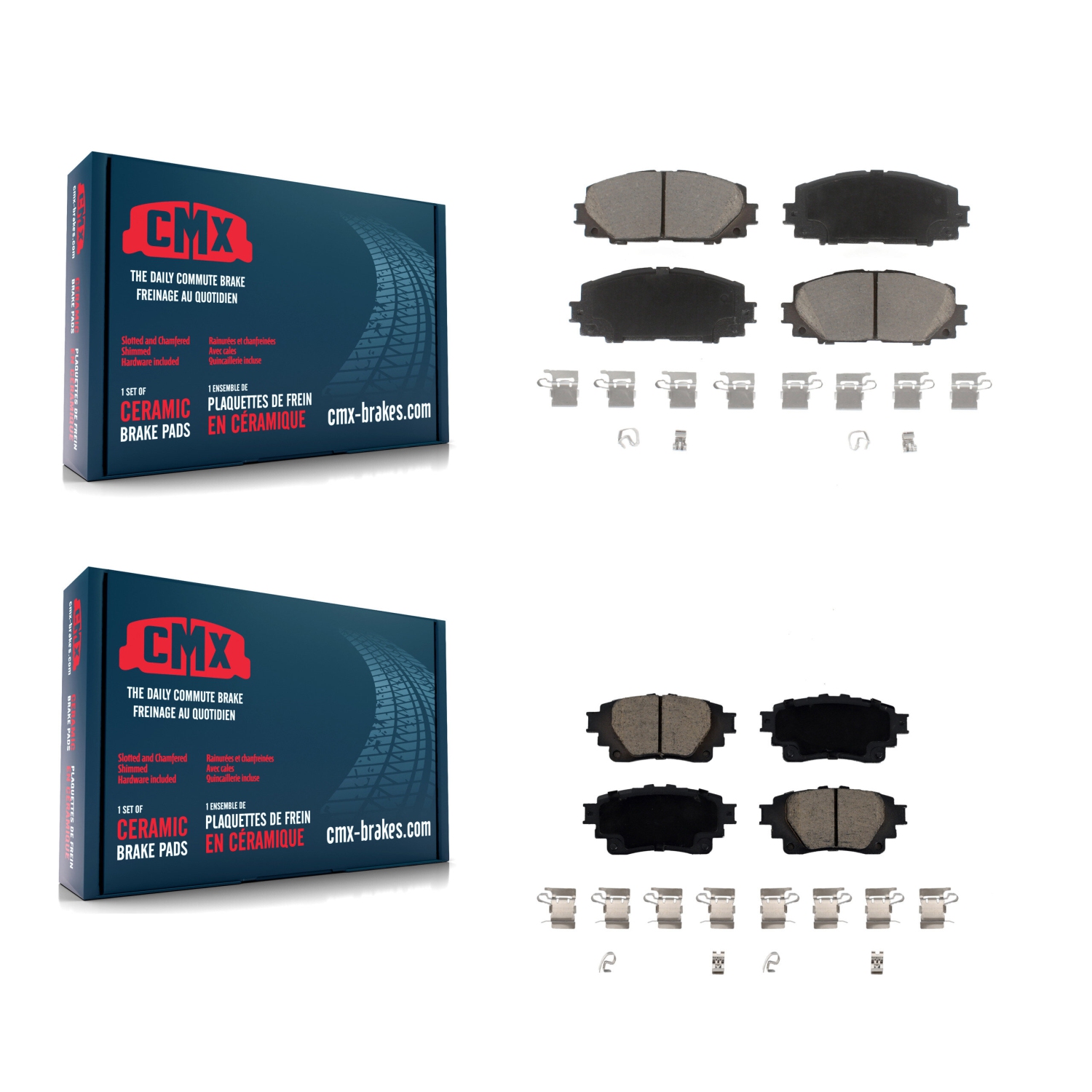 Front Rear Ceramic Brake Pad Kit For 2020-2022 Toyota Corolla With Electric Parking KCX-100567