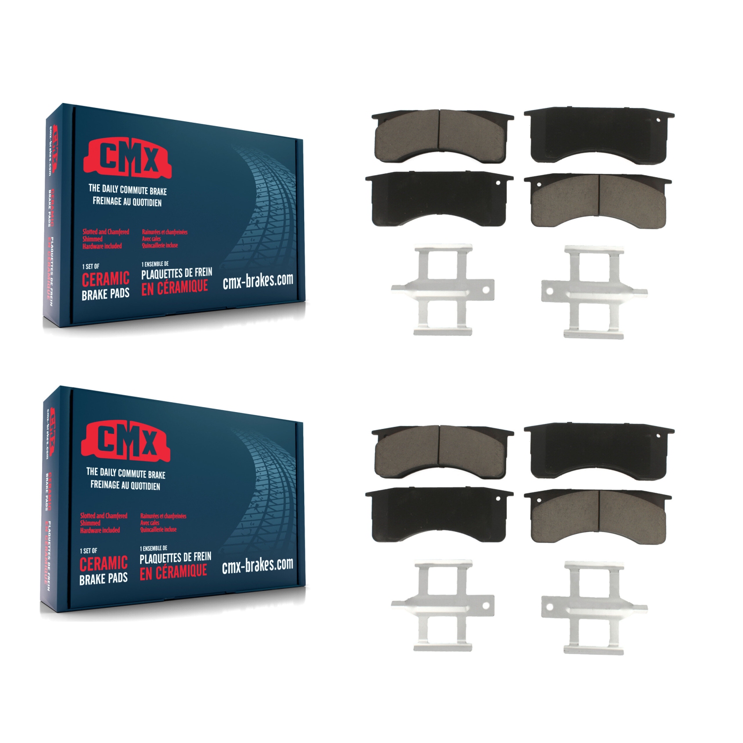 Front Rear Ceramic Brake Pad Kit For IC Corporation International CE School Bus 4300 Hino KCX-100281