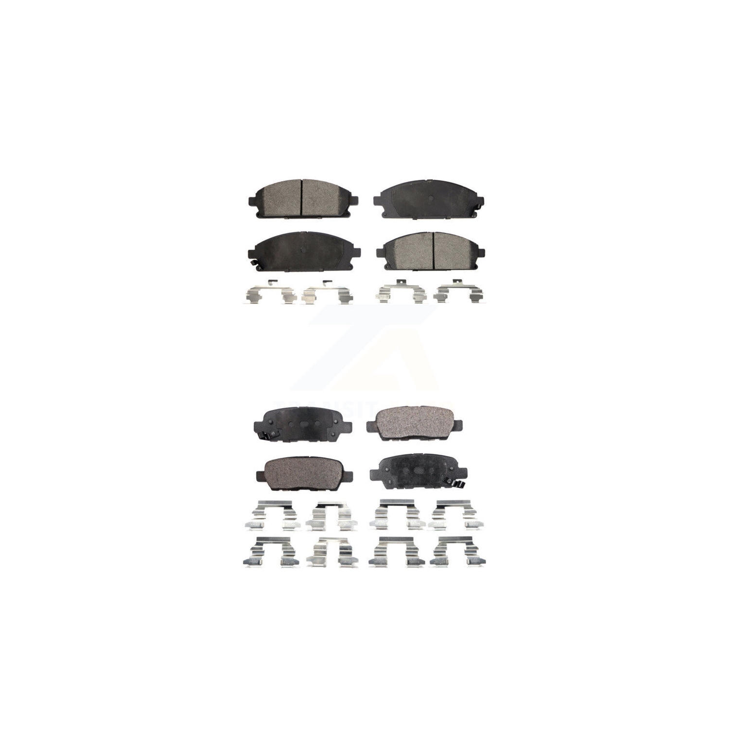 Front Rear Semi-Metallic Brake Pads Kit For Nissan X-Trail Quest KPF-100392