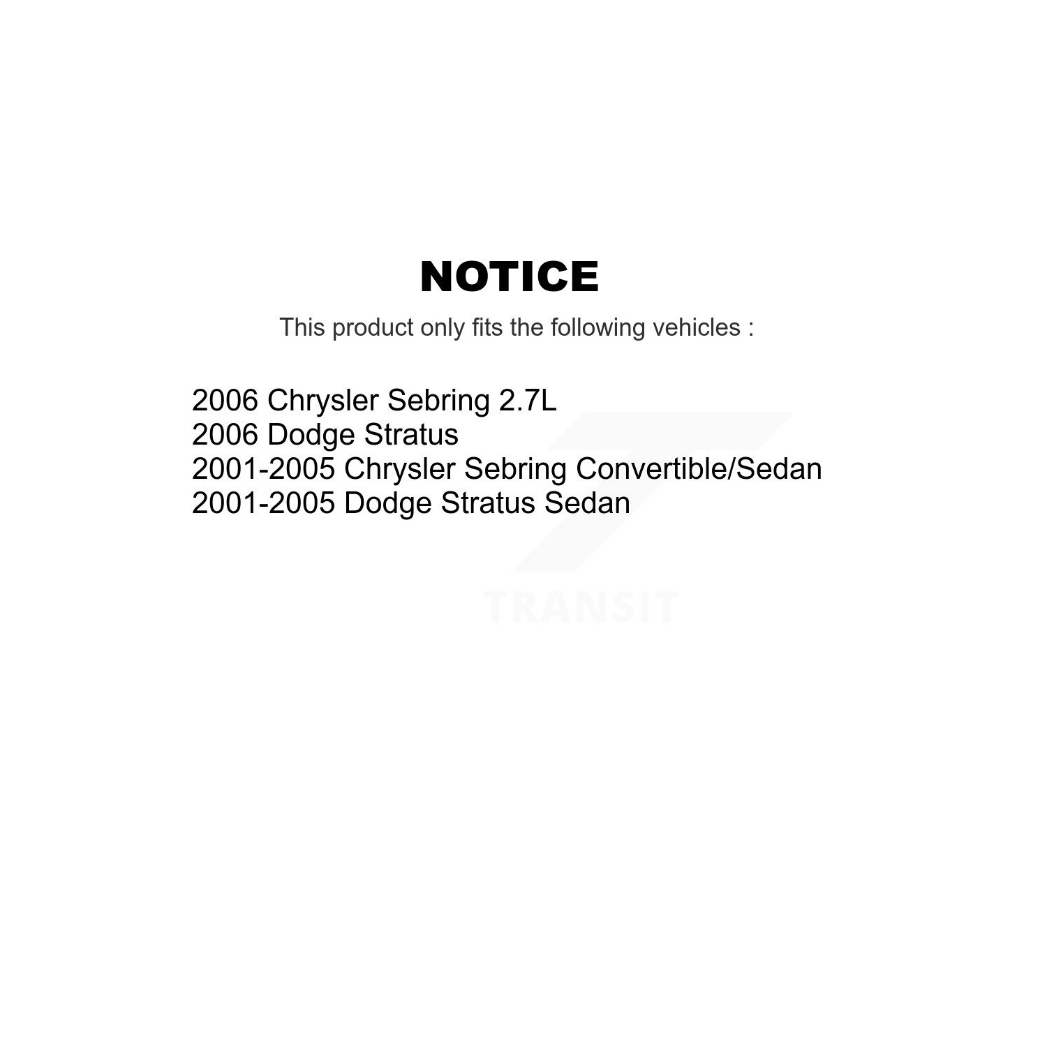 Front Rear Semi-Metallic Disc Brake Pads Kit For Chrysler Sebring Dodge Stratus KNF-101221