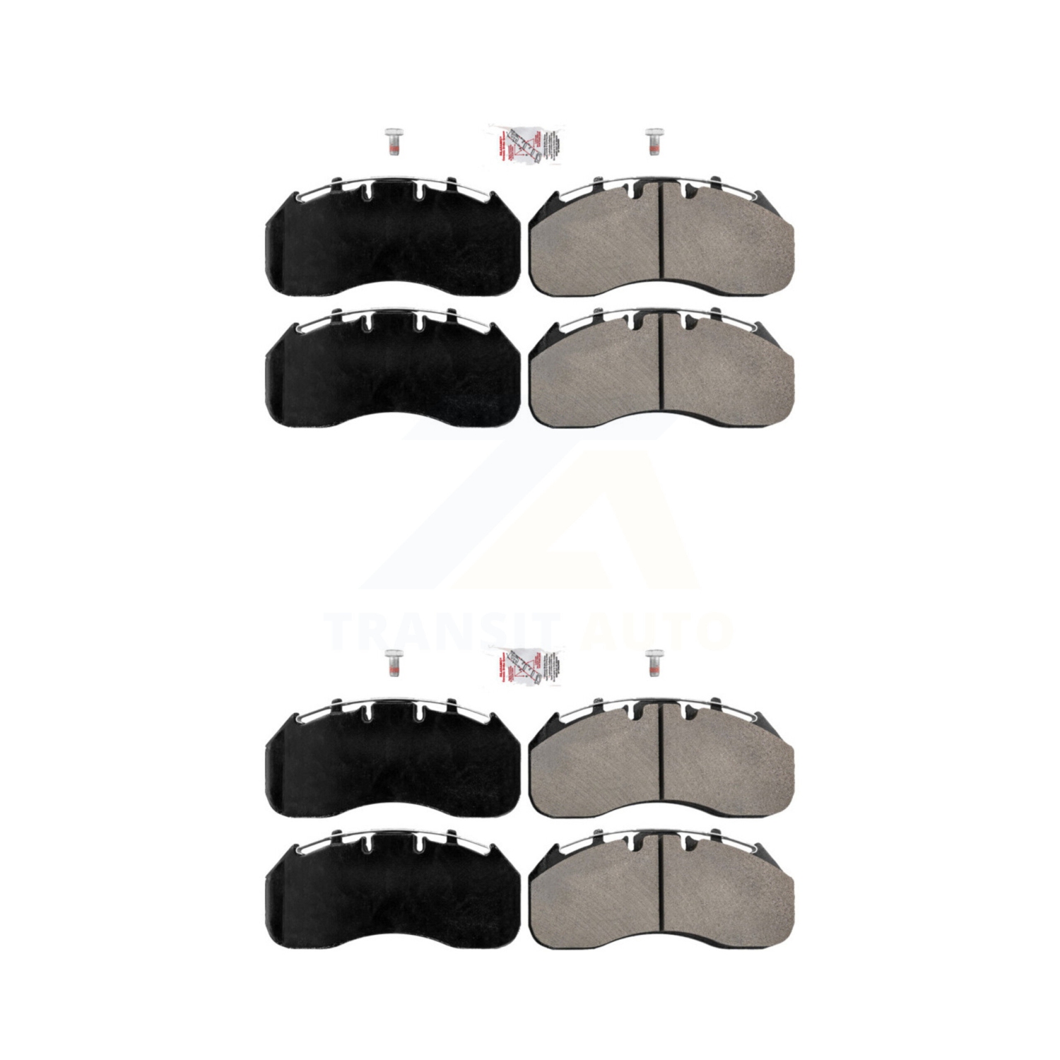 Front Rear Semi-Metallic Disc Brake Pads Kit For Prevost Motor Coach Industries XL2 D4005 KNF-101477