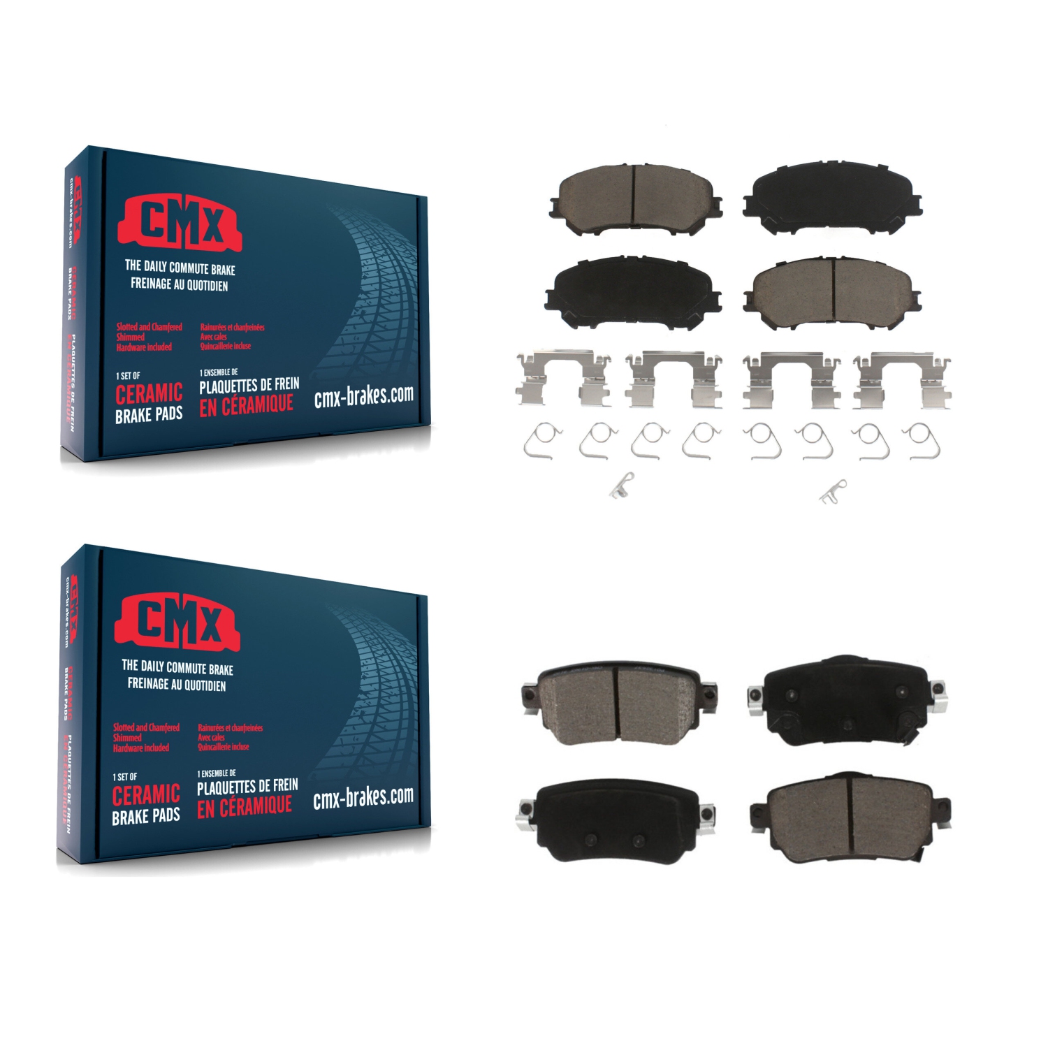 Front Rear Ceramic Brake Pads Kit For Nissan Rogue Sport Qashqai KCX-100558