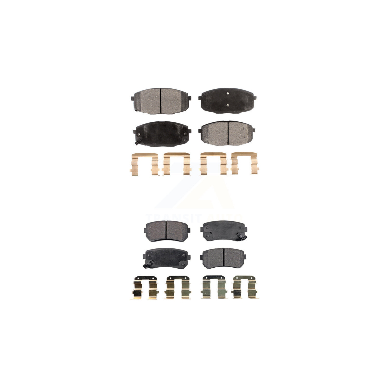 Front Rear Semi-Metallic Brake Pads Kit For Hyundai Elantra Kia Forte Koup Forte5 KPF-100155