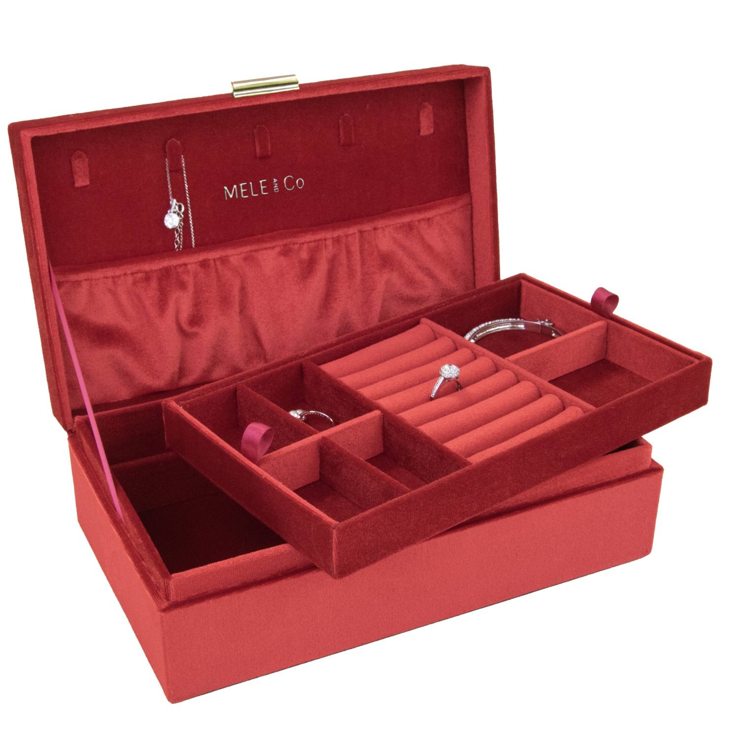 Coffret à bijoux en velours Ruby et Co Jewel de Gunther Mele