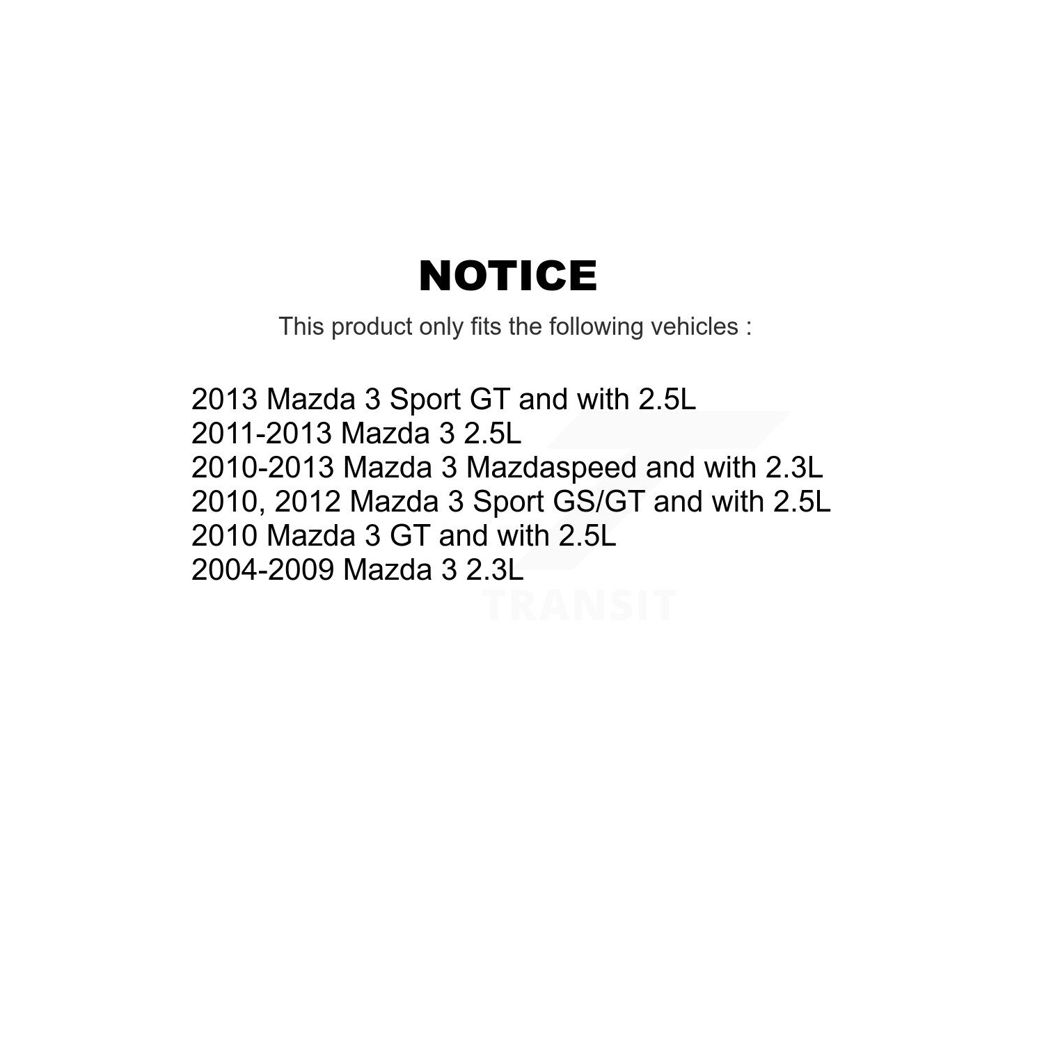 Disques de frein arrière et plaquettes en céramique pour Mazda 3 sport K-8&nbsp;A-100629