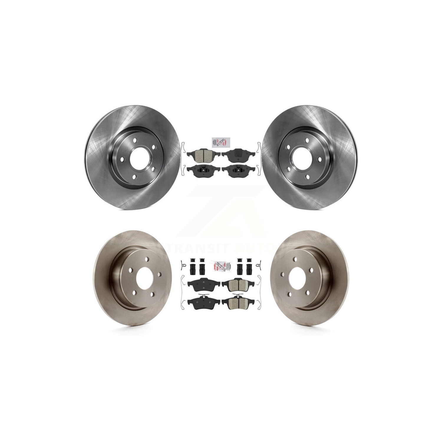 Front Semi-Metallic Rear Ceramic Pads And Disc Brake Rotors Kit For Ford Escape C-Max K8A-102140