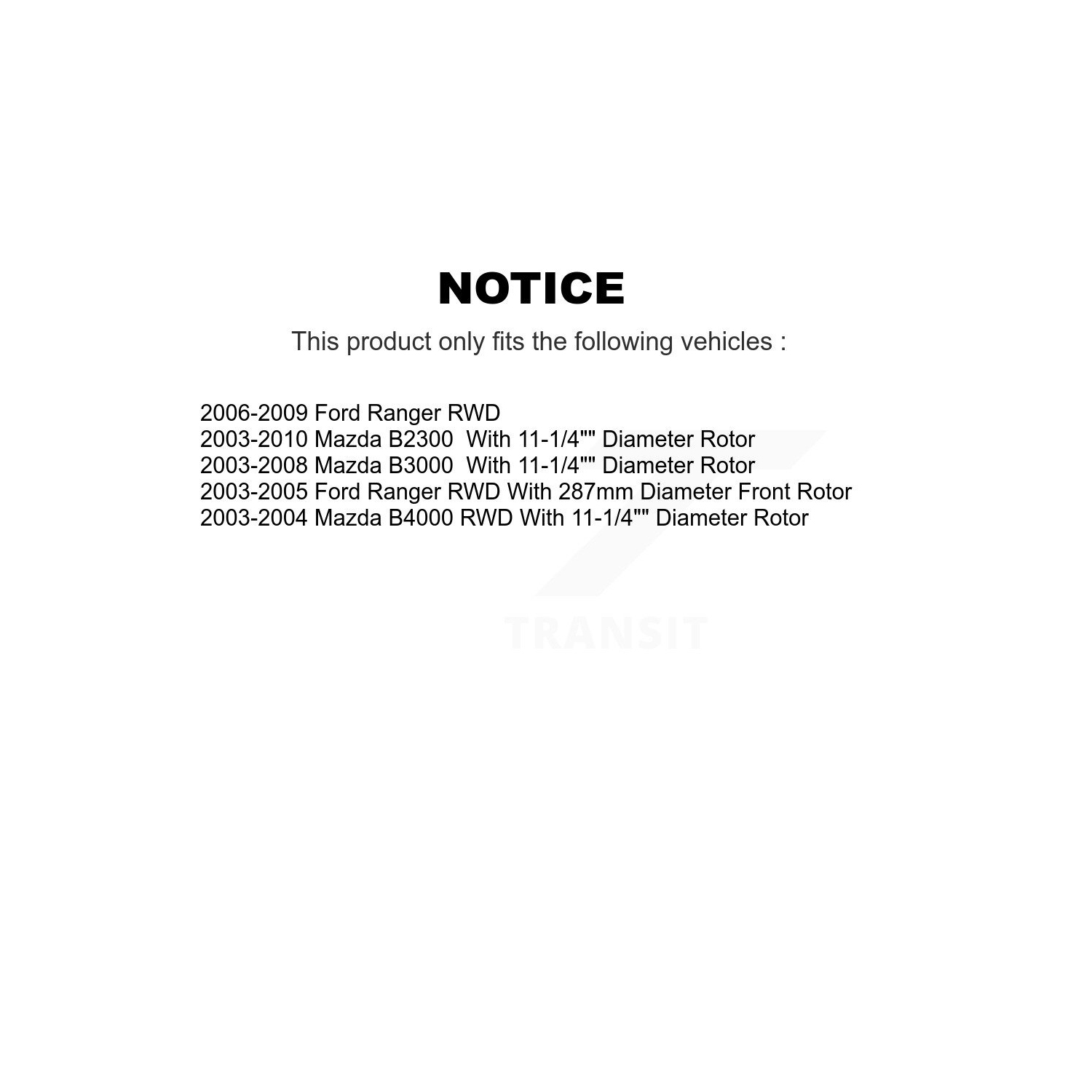 Ensemble moyeu et plaquettes de frein à disque avant pour Ford Ranger Mazda B3000 B2300 B4000 8&nbsp;A-100044