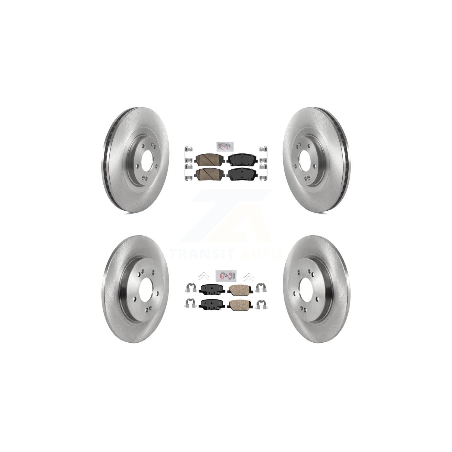 Front Rear Ceramic Pads And Disc Brake Rotors Kit For Hyundai Palisade Kia Telluride K8A-103590