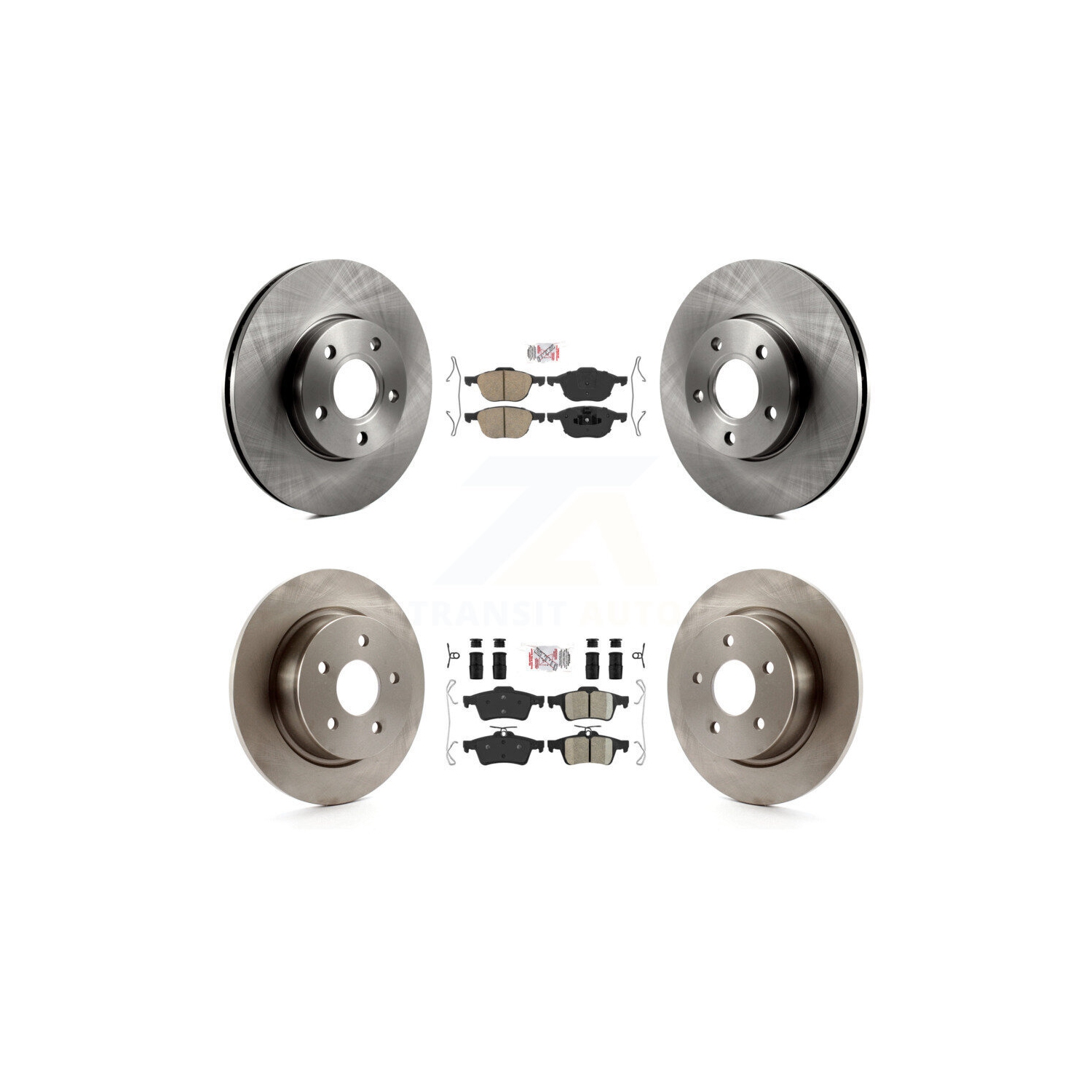 Front Rear Ceramic Pads And Disc Brake Rotors Kit For Ford C-Max K8A-102137