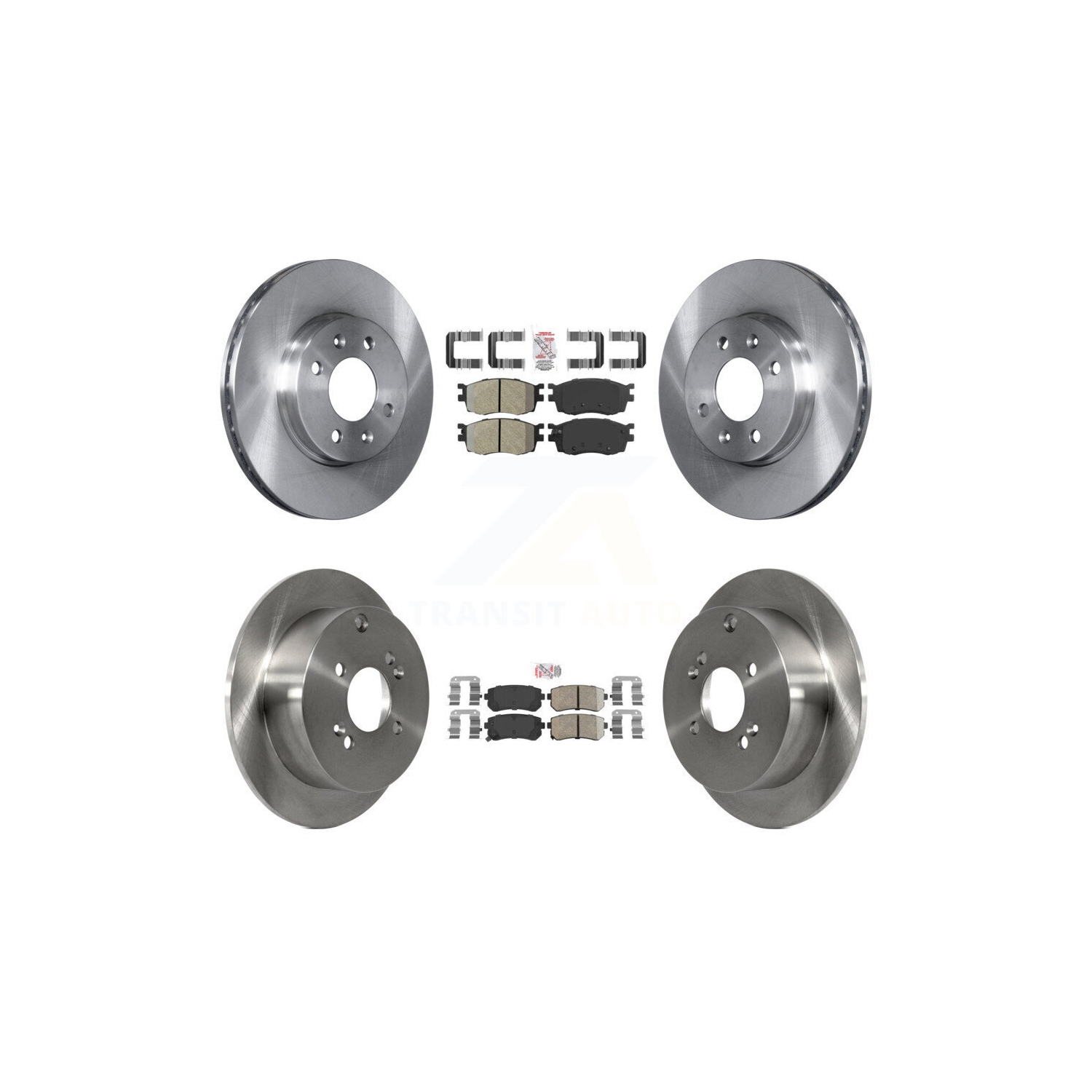 Front Semi-Metallic Rear Ceramic Pad Disc Brake Rotor Kit For Hyundai Accent Kia Rio5 Rio K8A-102530