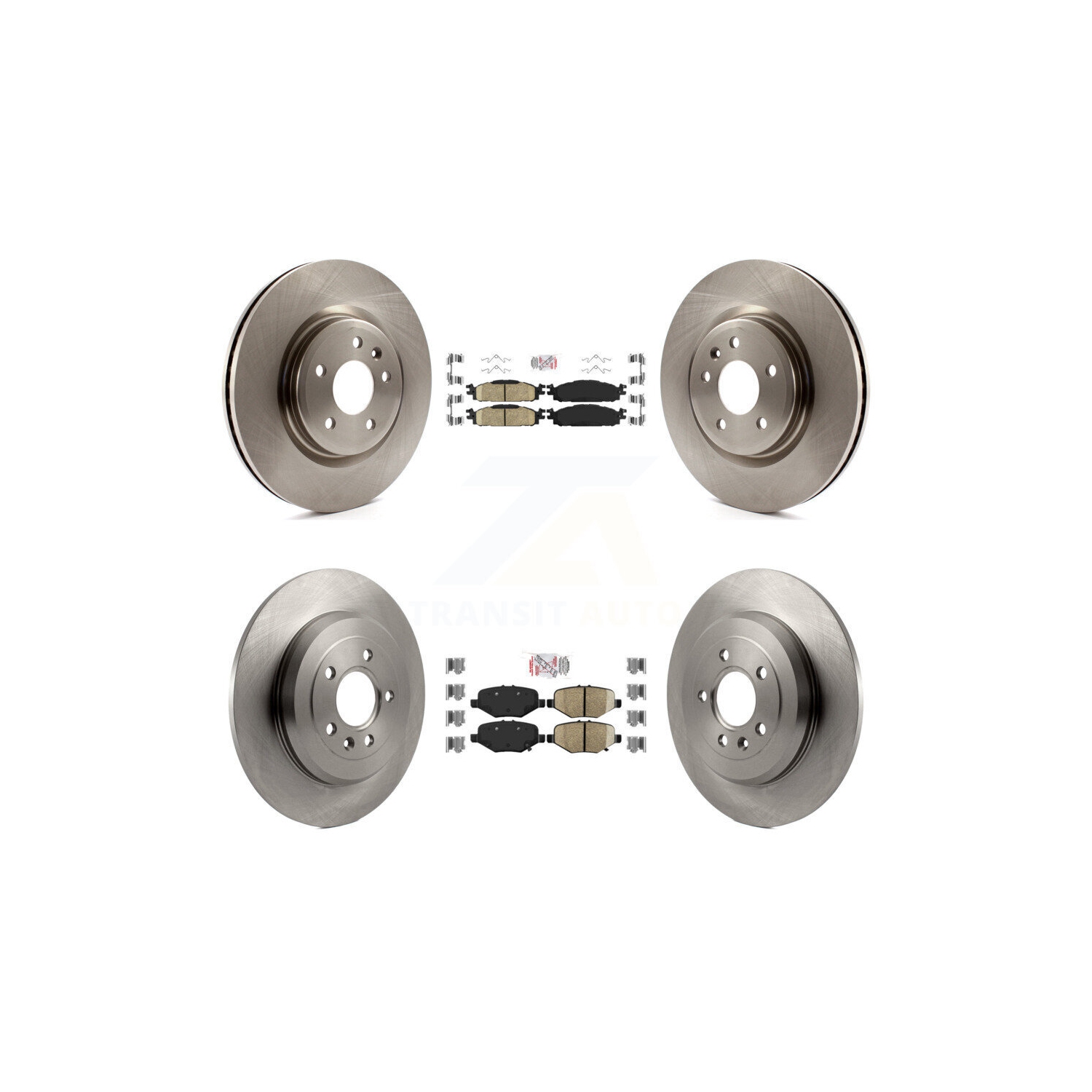 Front Rear Ceramic Pad & Brake Rotor Kit For 2015 Ford Explorer Without Heavy Duty Brakes K8A-101490