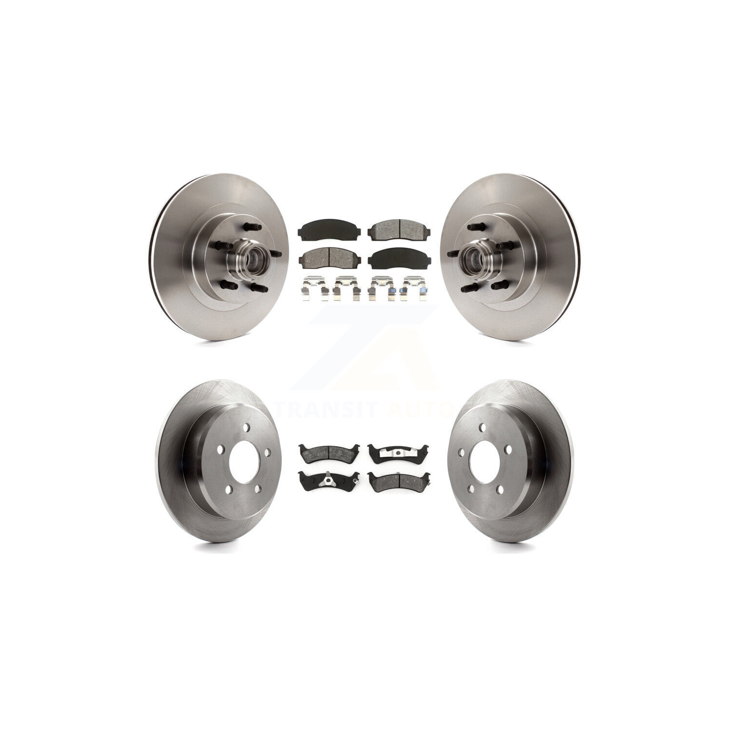 Disques de frein arrière avant et plaquettes semi-métalliques pour Ford Explorer Sport propulsion 2001 K8S-103085