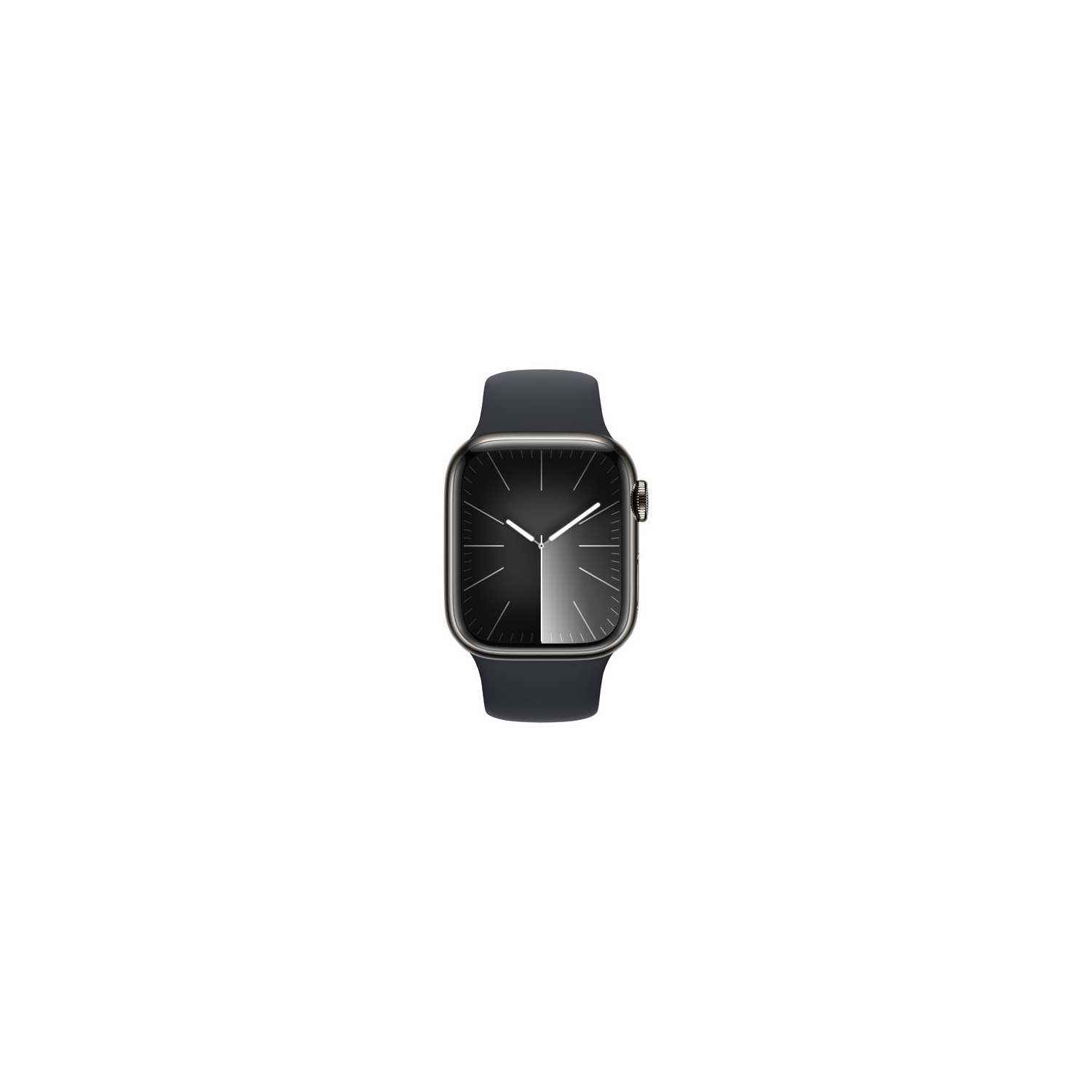 Remis à neuf - Apple Watch Series 9 (GPS + connectivité cellulaire) 41&nbsp;mm avec boîtier en acier inoxydable graphite et bracelet sport minuit -
