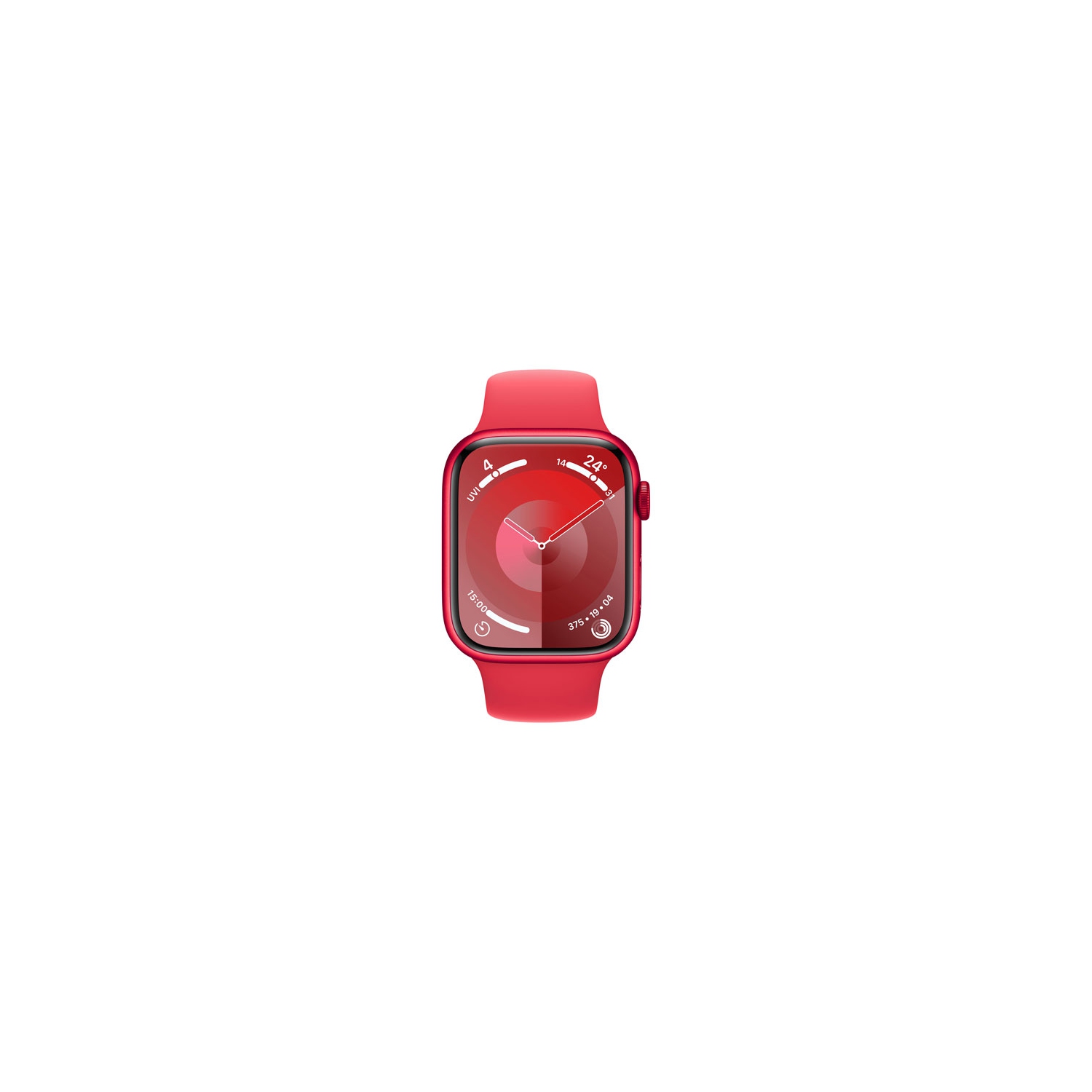 Remis à neuf - Apple Watch Series 9 (GPS) avec boîtier en aluminium 45&nbsp;mm (PRODUCT)RED et bracelet sport (PRODUCT)RED - moyen/Grand