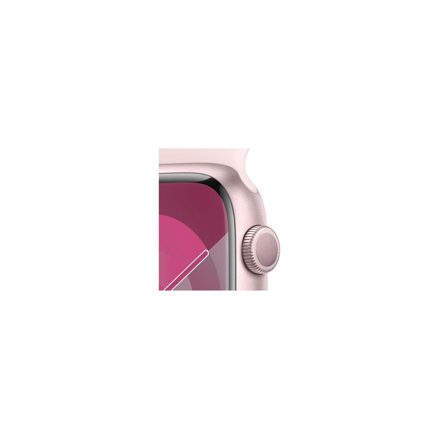 Refurbished - Apple Watch Series 9 (GPS) 45mm Pink Aluminium Case with Light Pink Sport Loop