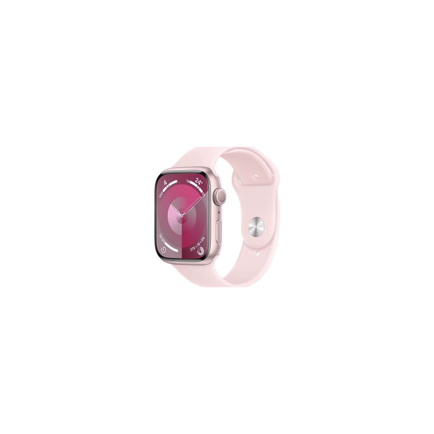 Open Box - Apple Watch Series 9 45mm Pink Aluminium Case with Pink Sport Band - Medium / Large