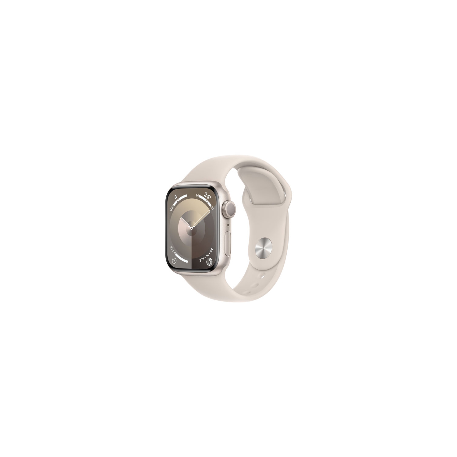 Open Box - Apple Watch Series 9 (GPS) 41mm Starlight Aluminum Case with Starlight Sport Band - Small / Medium