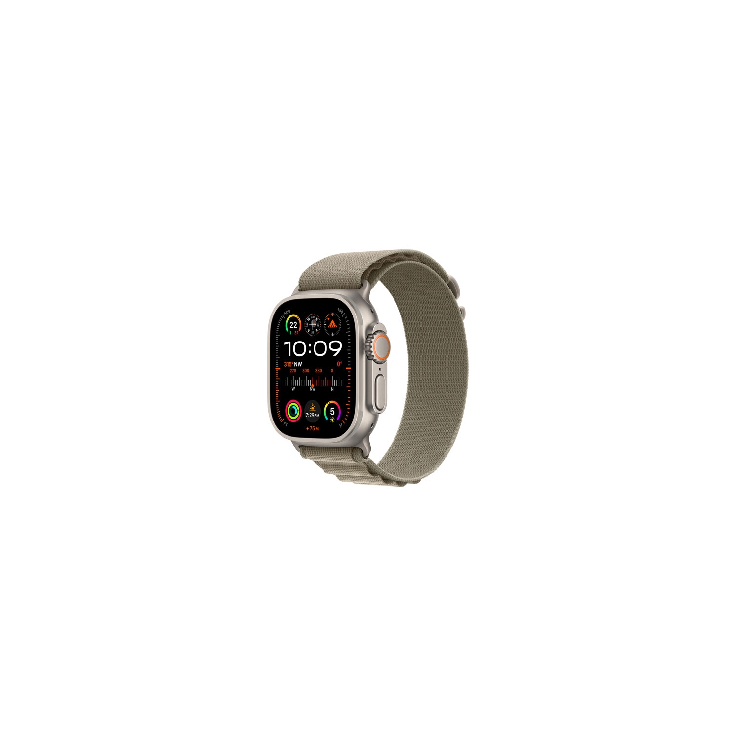 Remis à neuf - Apple Watch Ultra 2&nbsp;mm (GPS + connectivité cellulaire) avec boîtier en titane 49&nbsp;mm et bracelet alpin olive - moyen