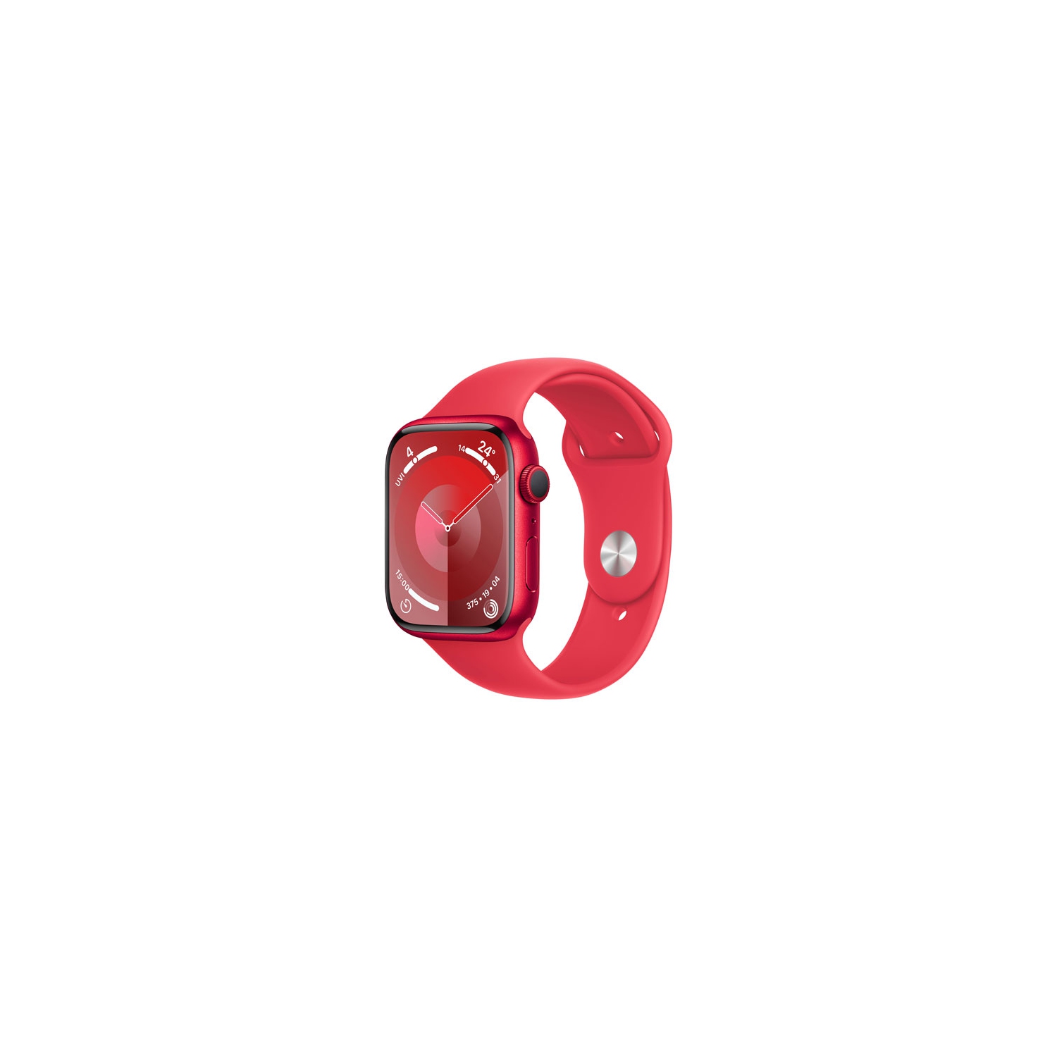 Refurbished - Apple Watch Series 9 (GPS) 45mm (PRODUCT)RED Aluminum Case with (PRODUCT)RED Sport Band - Medium / Large