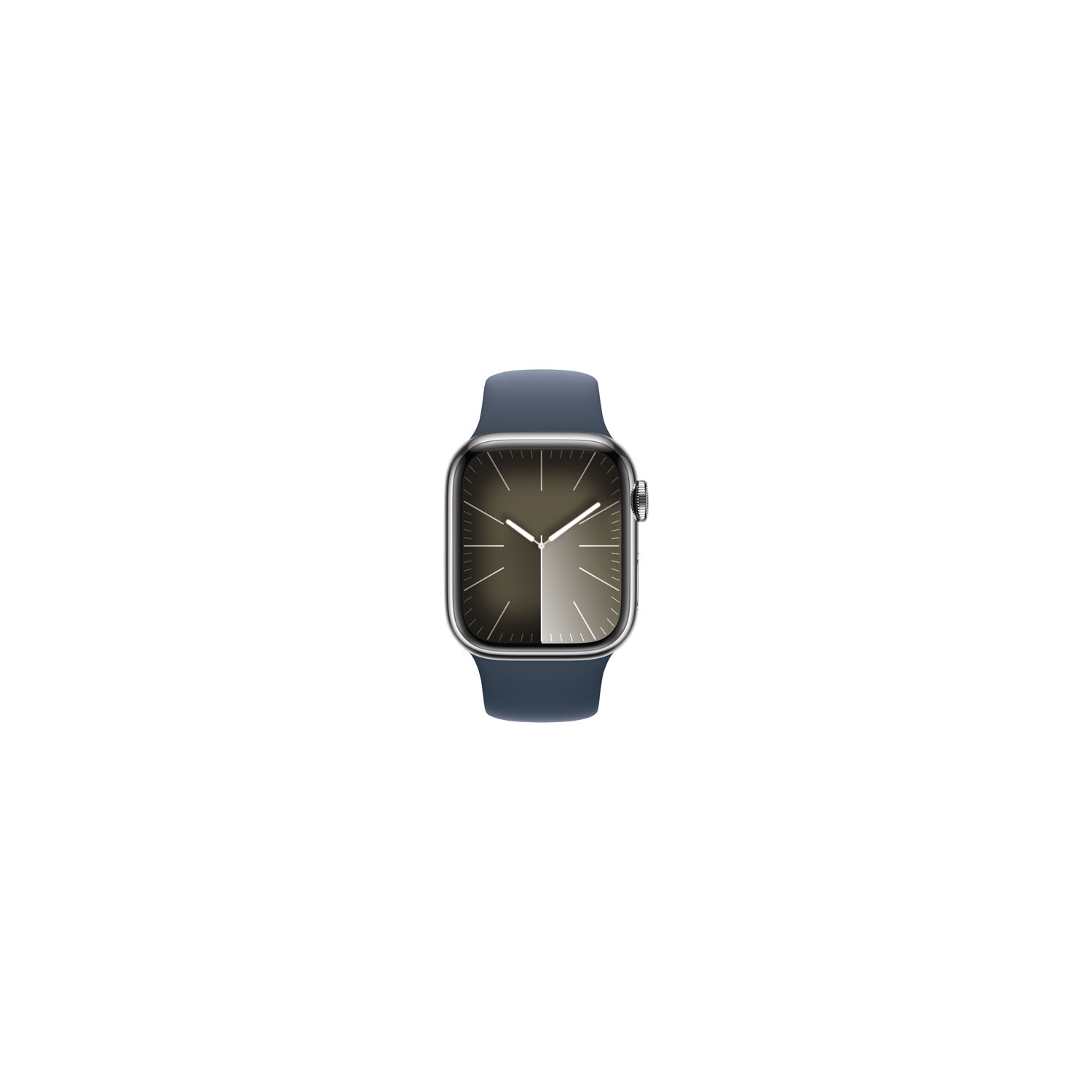 Remis à neuf - Apple Watch Series 9 (GPS + 41&nbsp;mm connectivité cellulaire) avec boîtier en acier inoxydable argenté et bracelet sport bleu