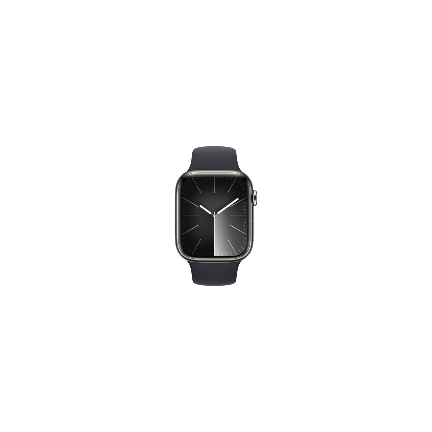 Remis à neuf - Apple Watch Series 9 (GPS + 45&nbsp;mm connectivité cellulaire) avec boîtier en acier inoxydable graphite et bracelet sport minuit -