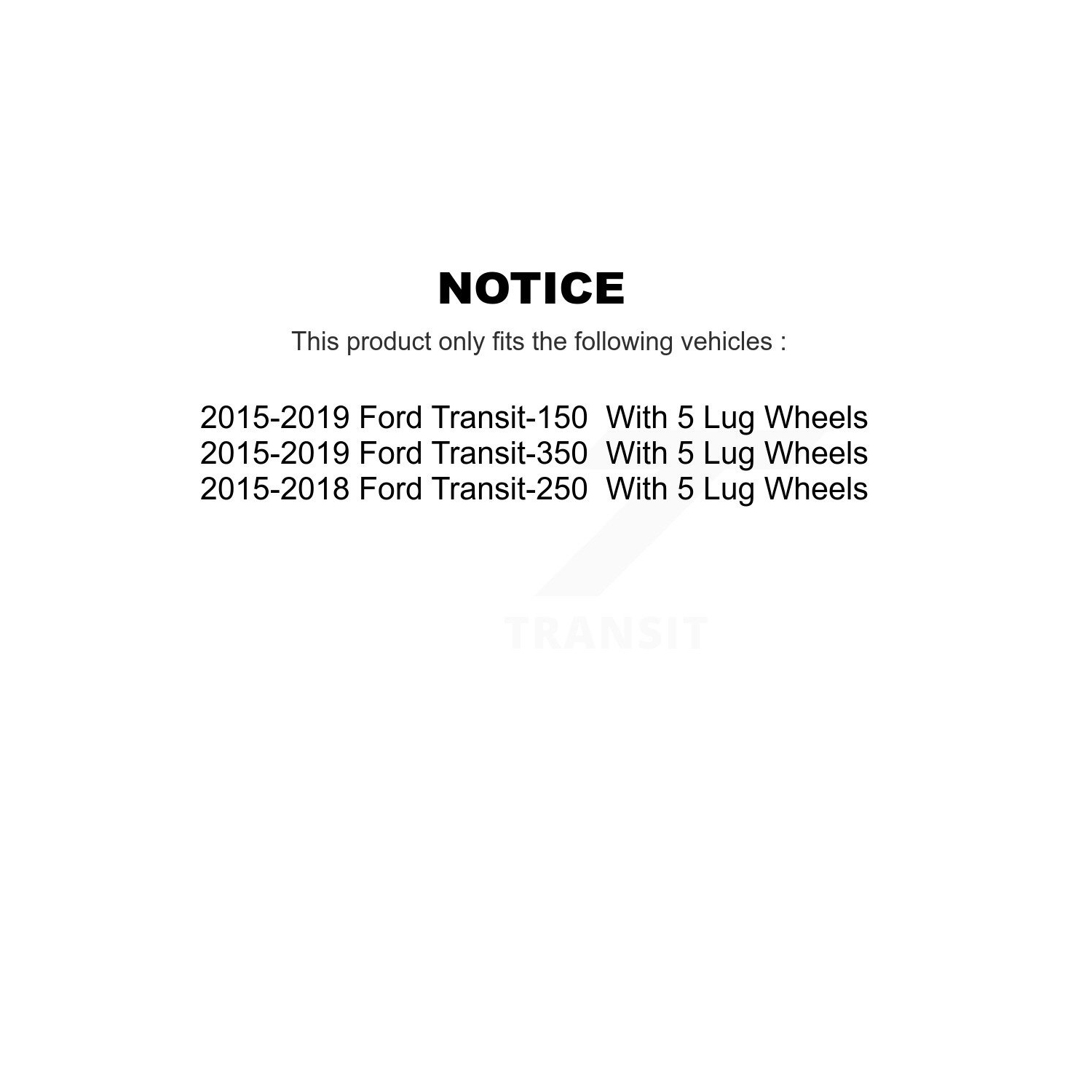 Front Rear Semi-Metallic Pad Coated Disc Brake Rotor Kit For Ford Transit-250 Transit-150 KGA-105319