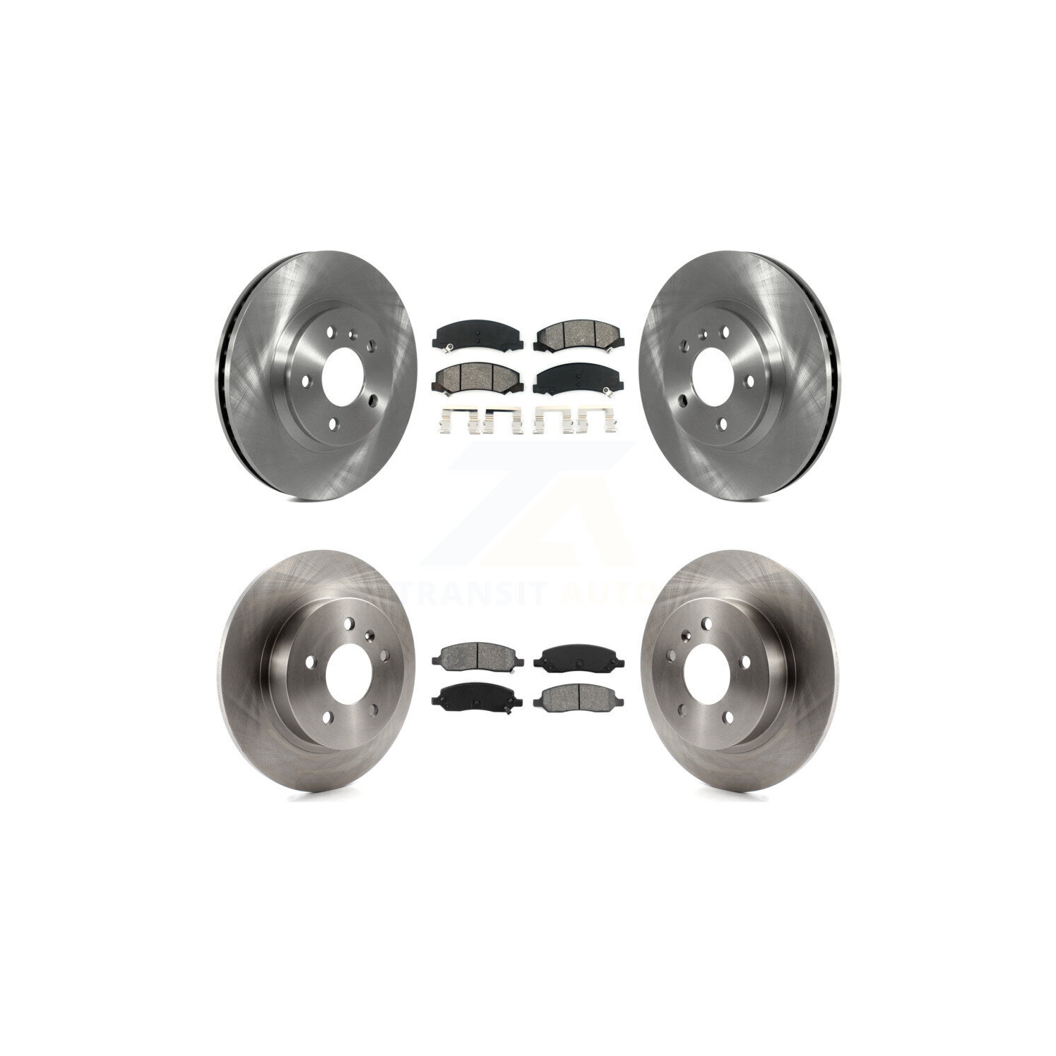 Disques de frein à disque arrière avant et plaquettes semi-métalliques pour Lucerne K8S-100814 de Buick