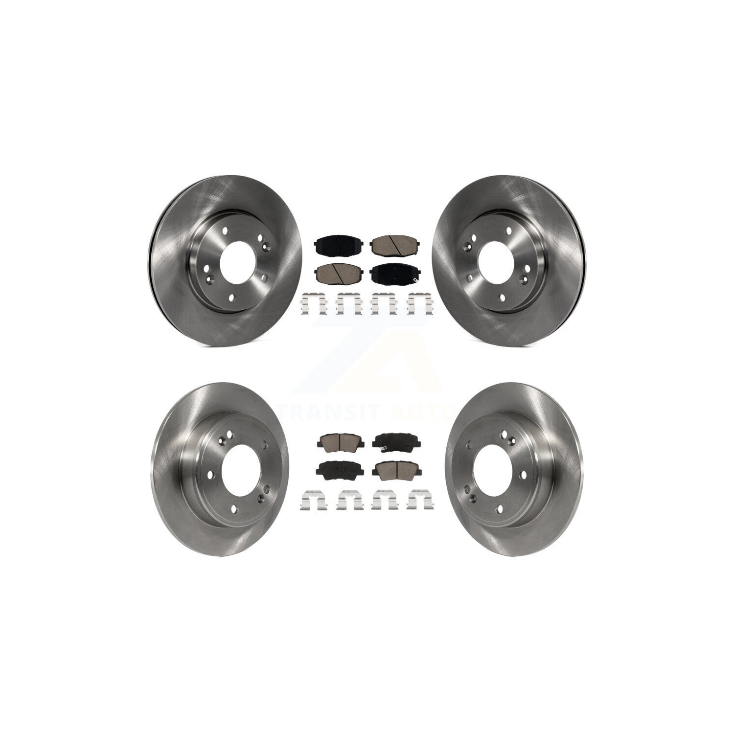 Front Rear Disc Brake Rotors And Ceramic Pads Kit For 2014-2016 Kia Soul K8C-101572