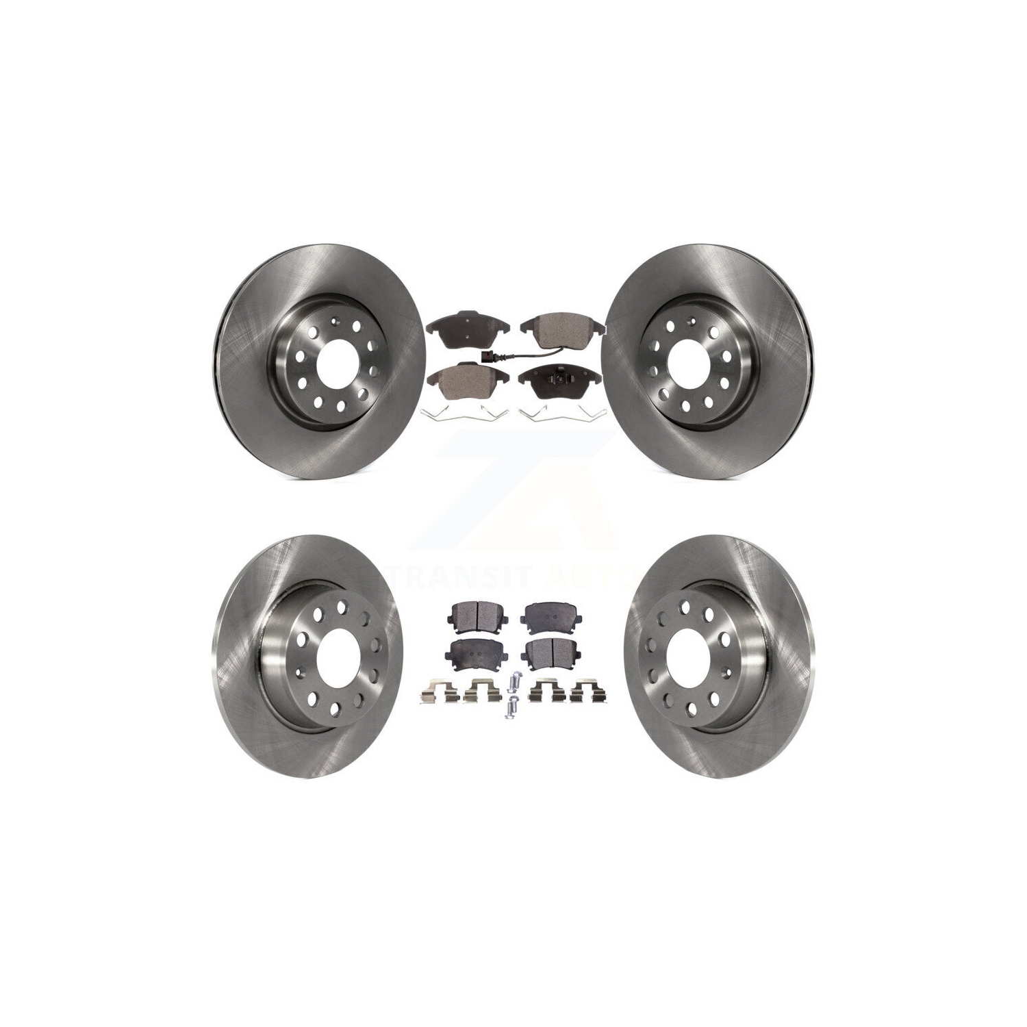 Front Rear Disc Brake Rotors And Semi-Metallic Pads Kit For 2011 Volkswagen GTI K8F-103481