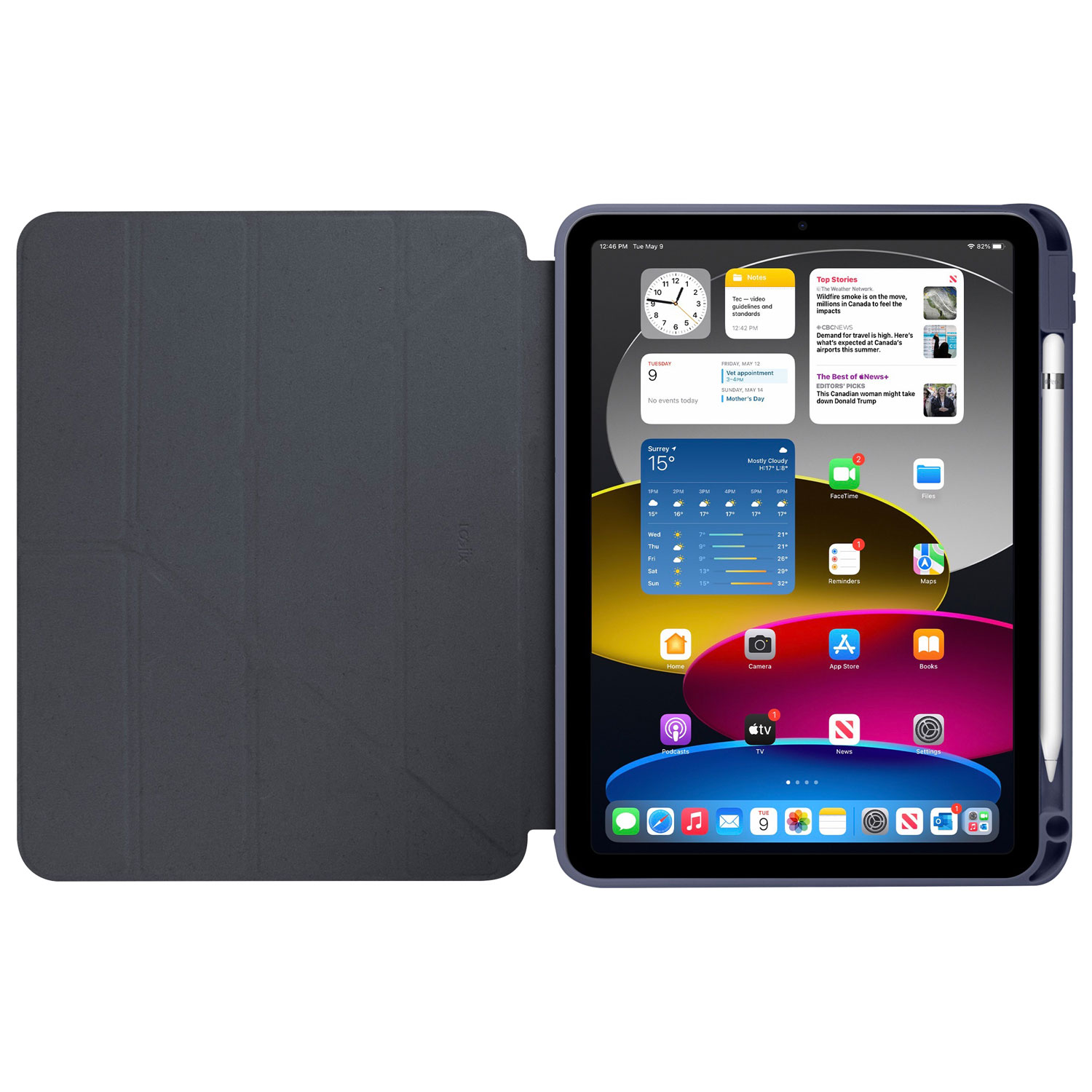 LOGiiX Origami+ Case for iPad Air 11"/Air 10.9" (5th/4th Gen) - Midnight Blue