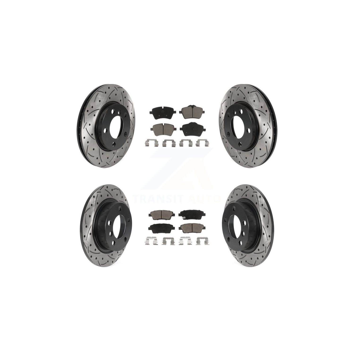 Front Rear Drill Slot Brake Rotor Ceramic Pad Kit For Mini Cooper Countryman Paceman Base KDC-100372