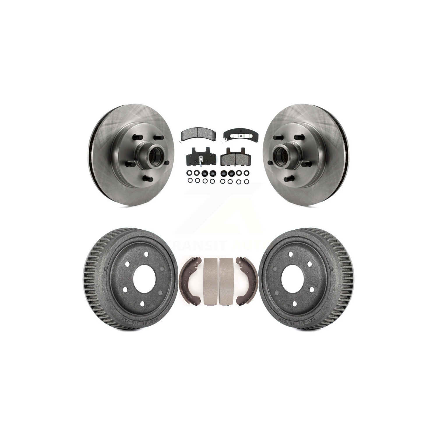 Front Rear Disc Brake Rotor Hub Assembly Semi-Metallic Pad And Drum Kit For GMC Yukon RWD K8S-103493