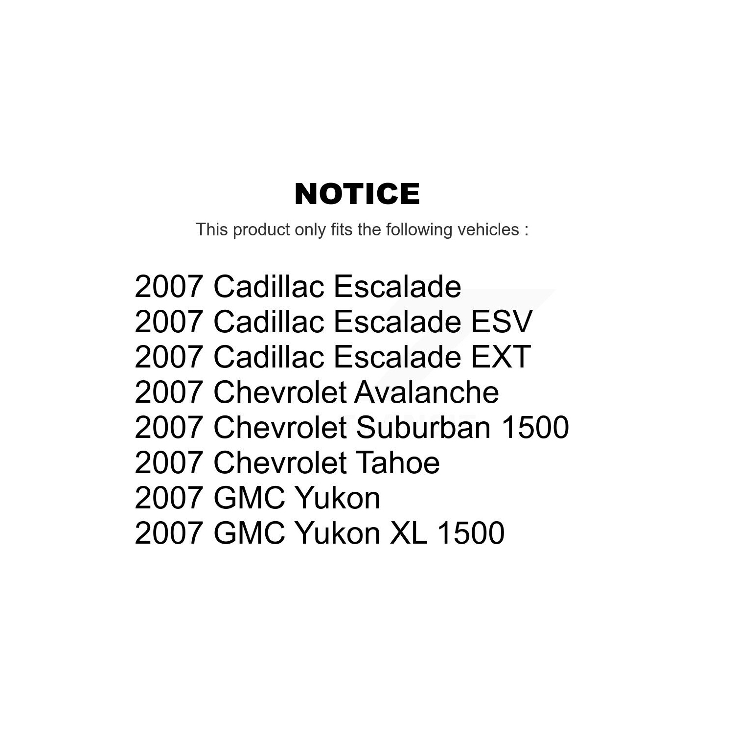 Ensemble de plaquettes de disque de frein semi-métalliques enduites pour Avalanche Cadillac GMC Tahoe KGA-100790 de Chevrolet