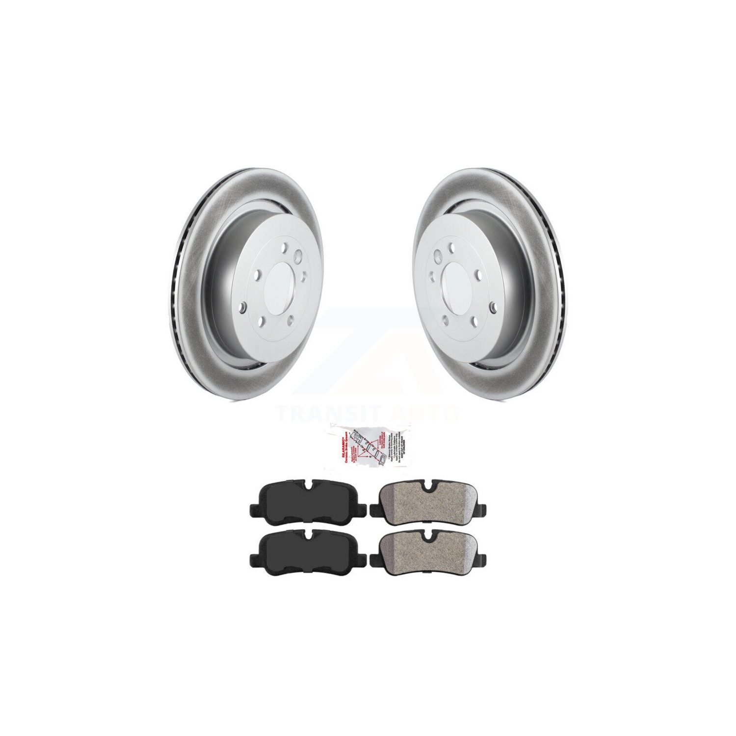 Rotor de frein à disque enduit arrière et ensemble de plaquettes semi-métalliques pour Land Rover Range Sport LR4 LR3 KGA-104049