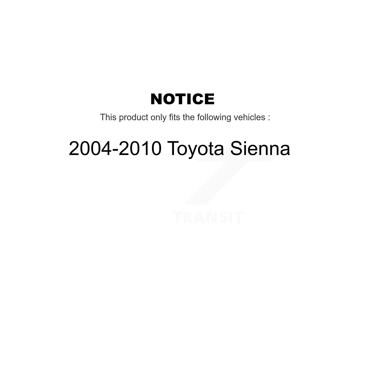 Disques de frein arrière et plaquettes en céramique pour Toyota Sienna K8C-102085 2004-2010