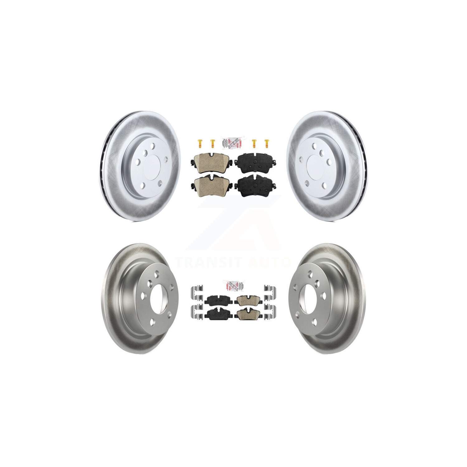 Front Rear Ceramic Pads And Coated Disc Brake Rotors Kit For Mini Cooper KGA-101733
