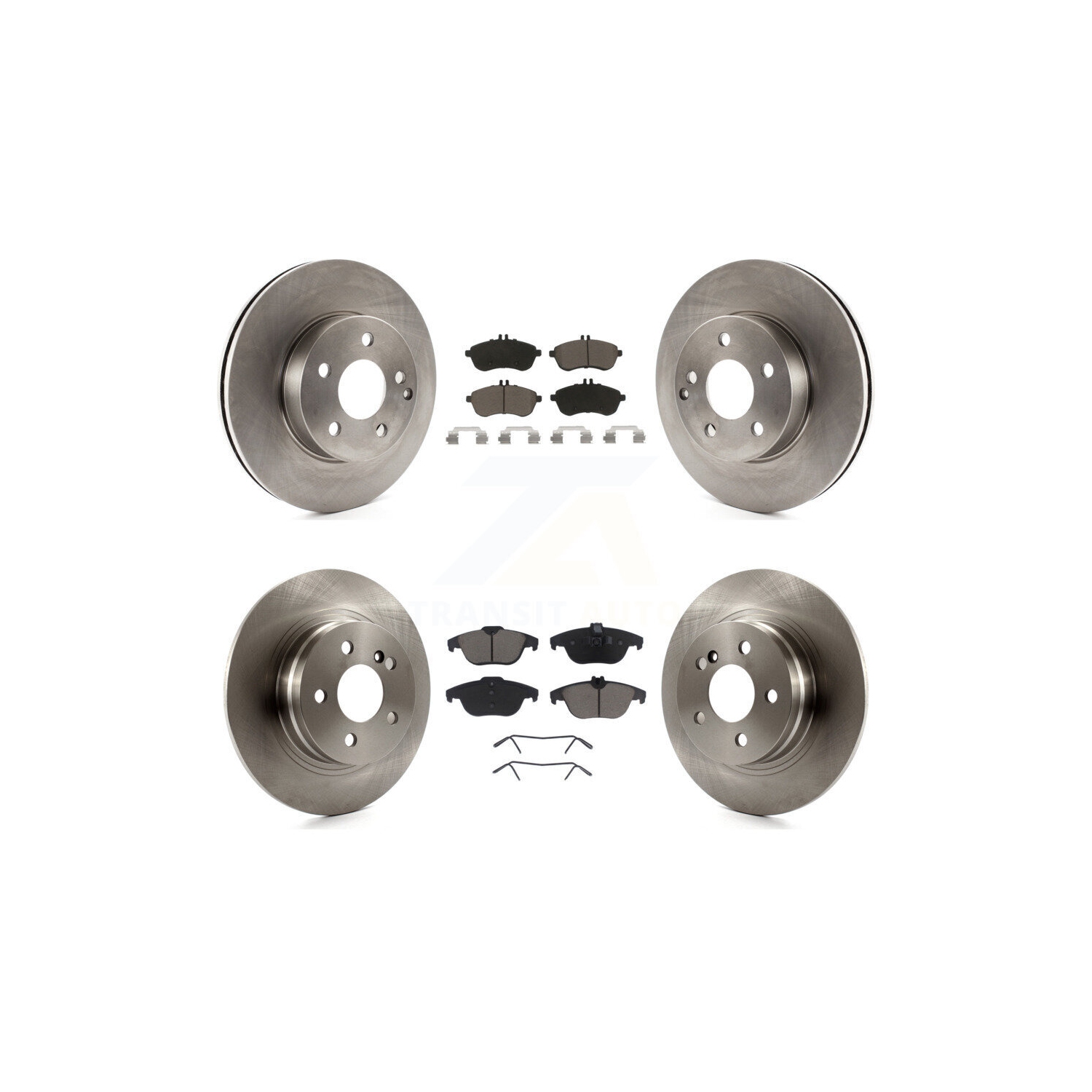 Front Rear Disc Brake Rotors And Ceramic Pads Kit For Mercedes-Benz C250 C230 K8C-101375