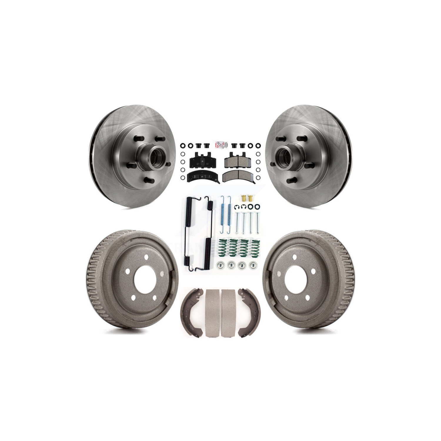 Front Rear Disc Brake Rotor Hub Assembly Semi-Metallic Pad & Drum Kit For GMC Yukon K8A-105342