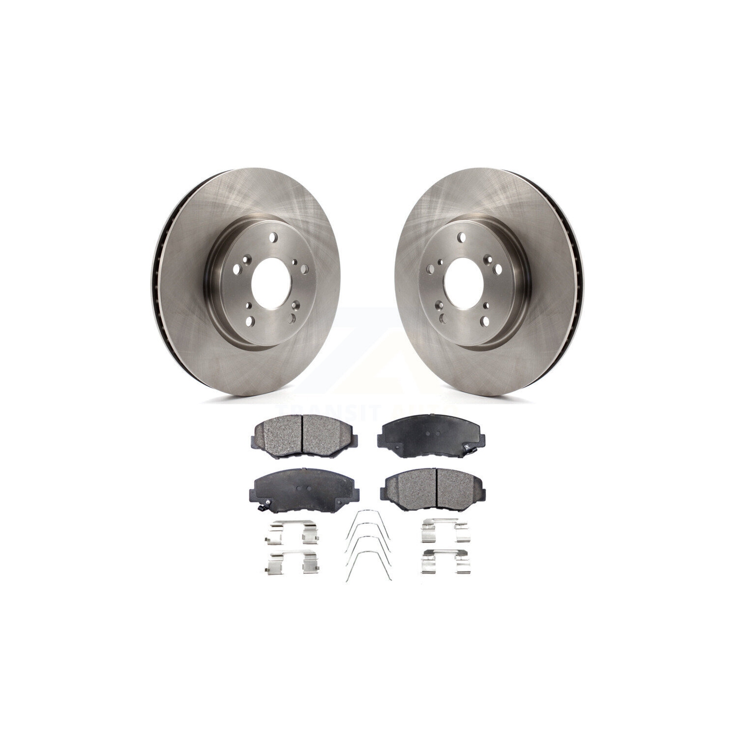 Front Brake Rotors Semi-Metallic Pad Kit For 2015 Honda Civic EX with Manual transmission K8F-100612