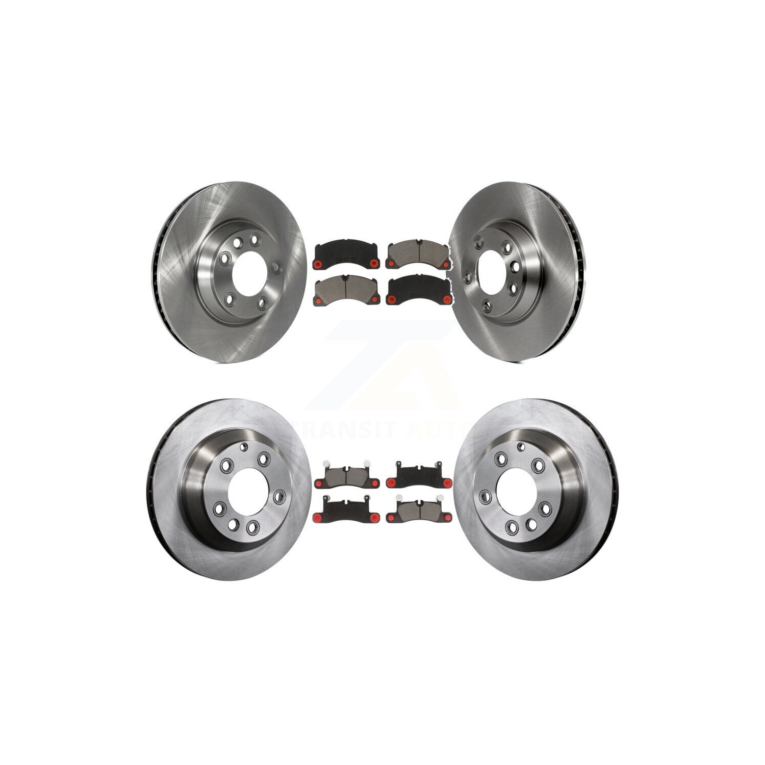 Front Rear Disc Brake Rotors And Ceramic Pads Kit For Porsche Cayenne K8C-100012