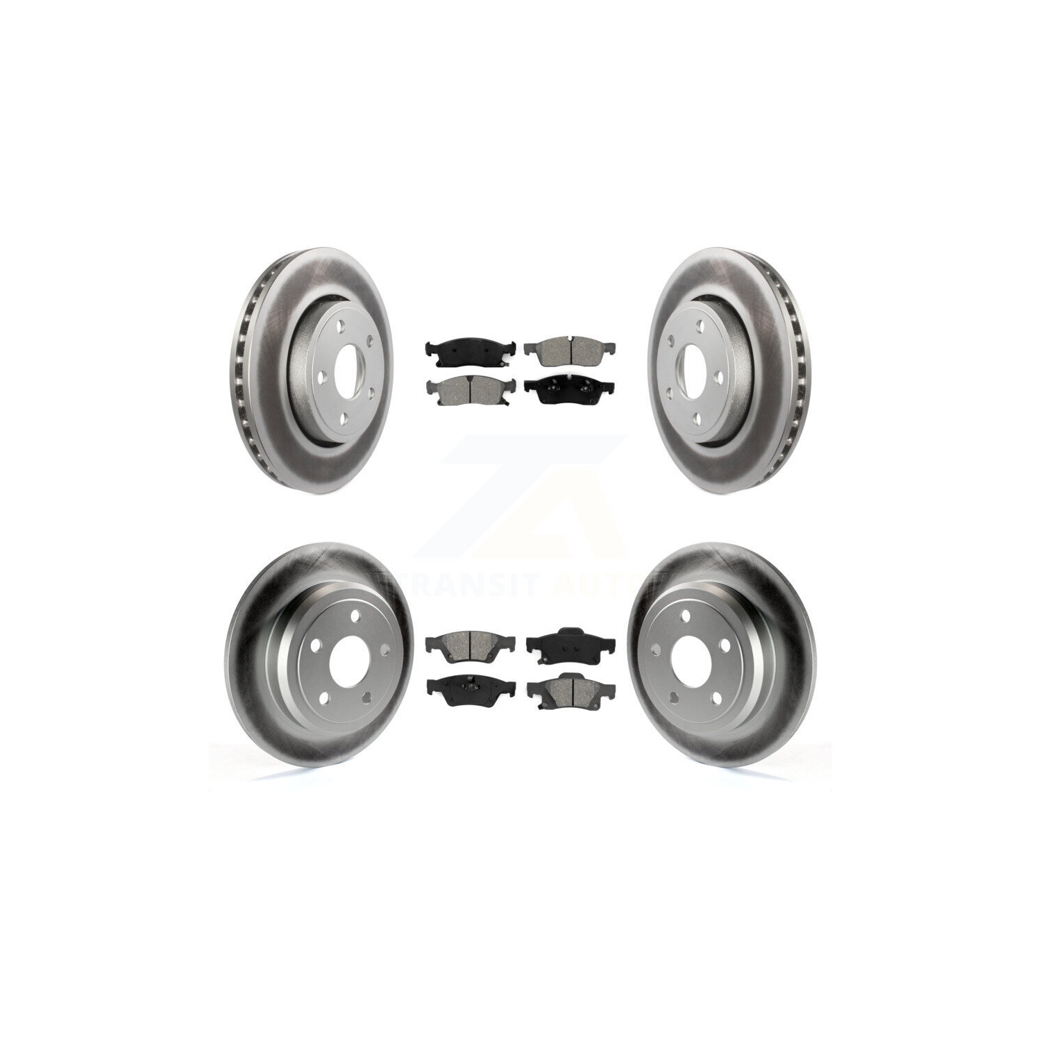 Disques de frein à disque recouverts à l'avant et plaquettes semi-métalliques pour Dodge Durango KGS-100717