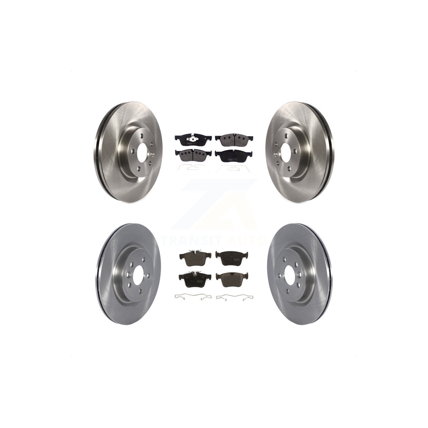 Front Rear Disc Brake Rotors And Semi-Metallic Pads Kit For Land Rover Discovery Sport K8F-103568