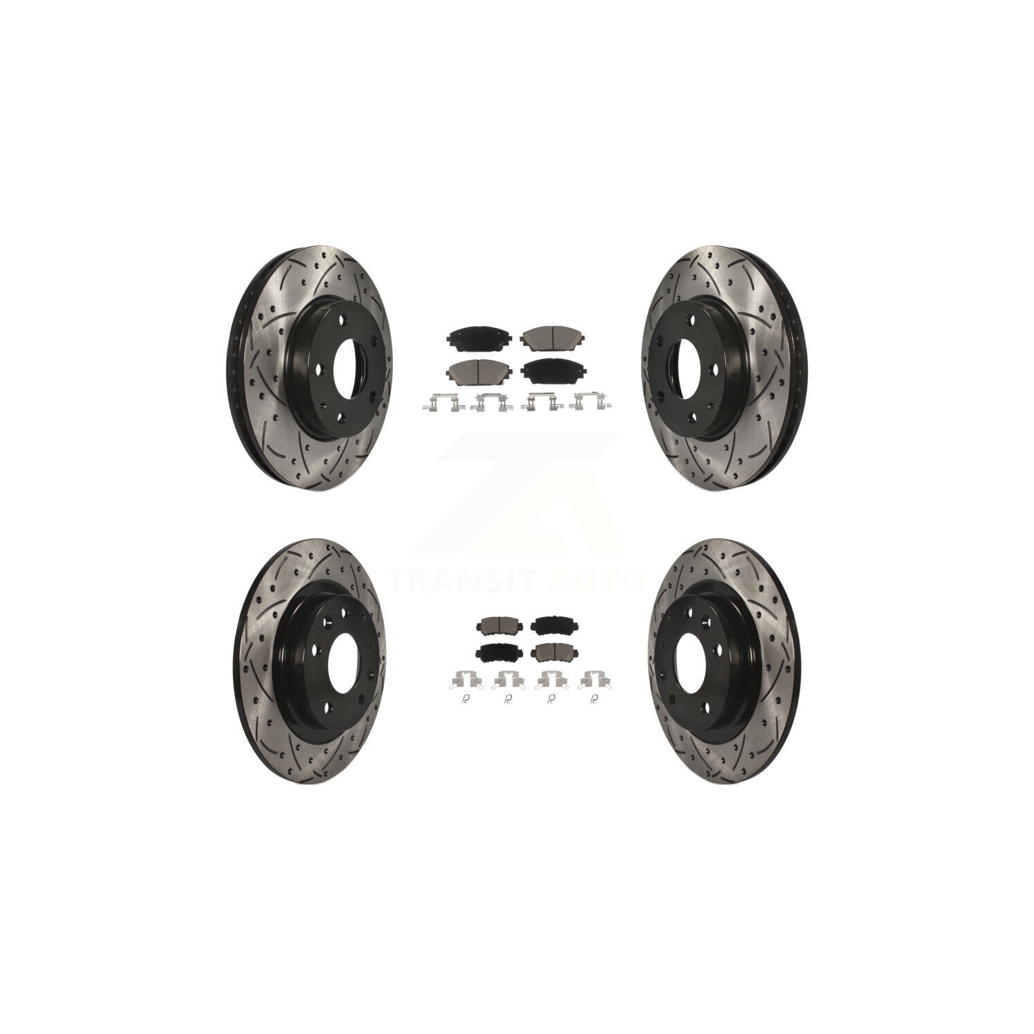 Disques de frein à disque à fente pour perceuse avant arrière, ensemble de plaquettes en céramique pour Mazda CX-3 2016-2018 à TA KDC-100557