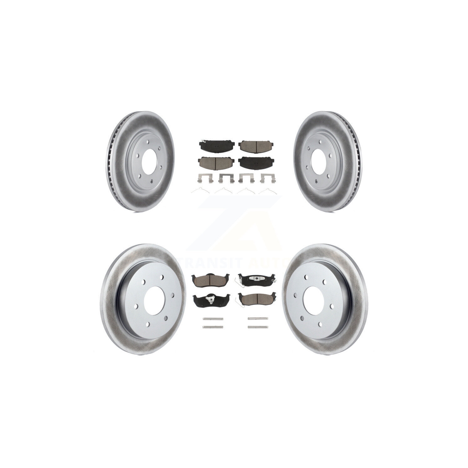 Ensemble de plaquettes en céramique pour disques de frein enduits avant arrière pour Nissan TITAN Armada INFINITI QX56 KGC-101283