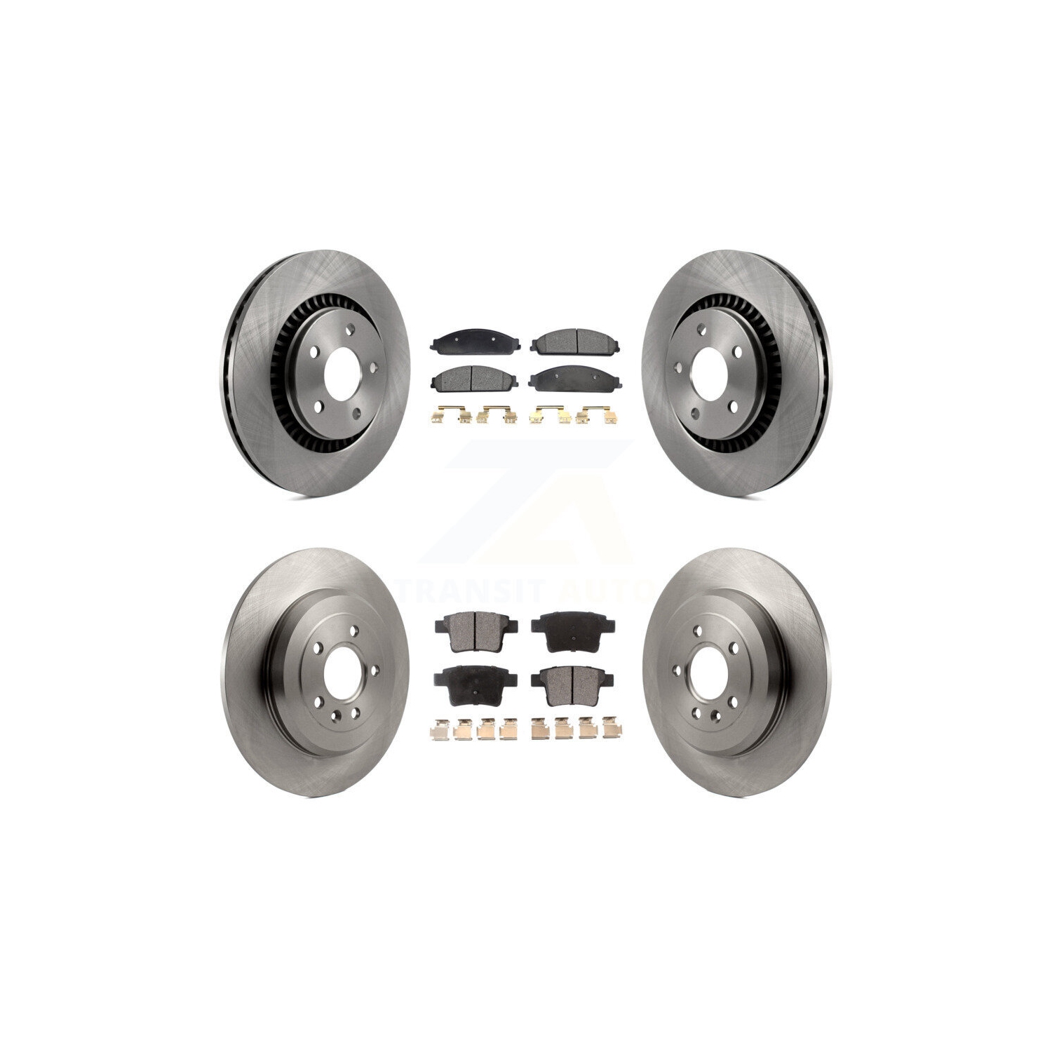 Ensemble disque de frein arrière avant et plaquettes semi-métalliques pour Ford Five Hundred Freestyle Taurus X K8F-100872