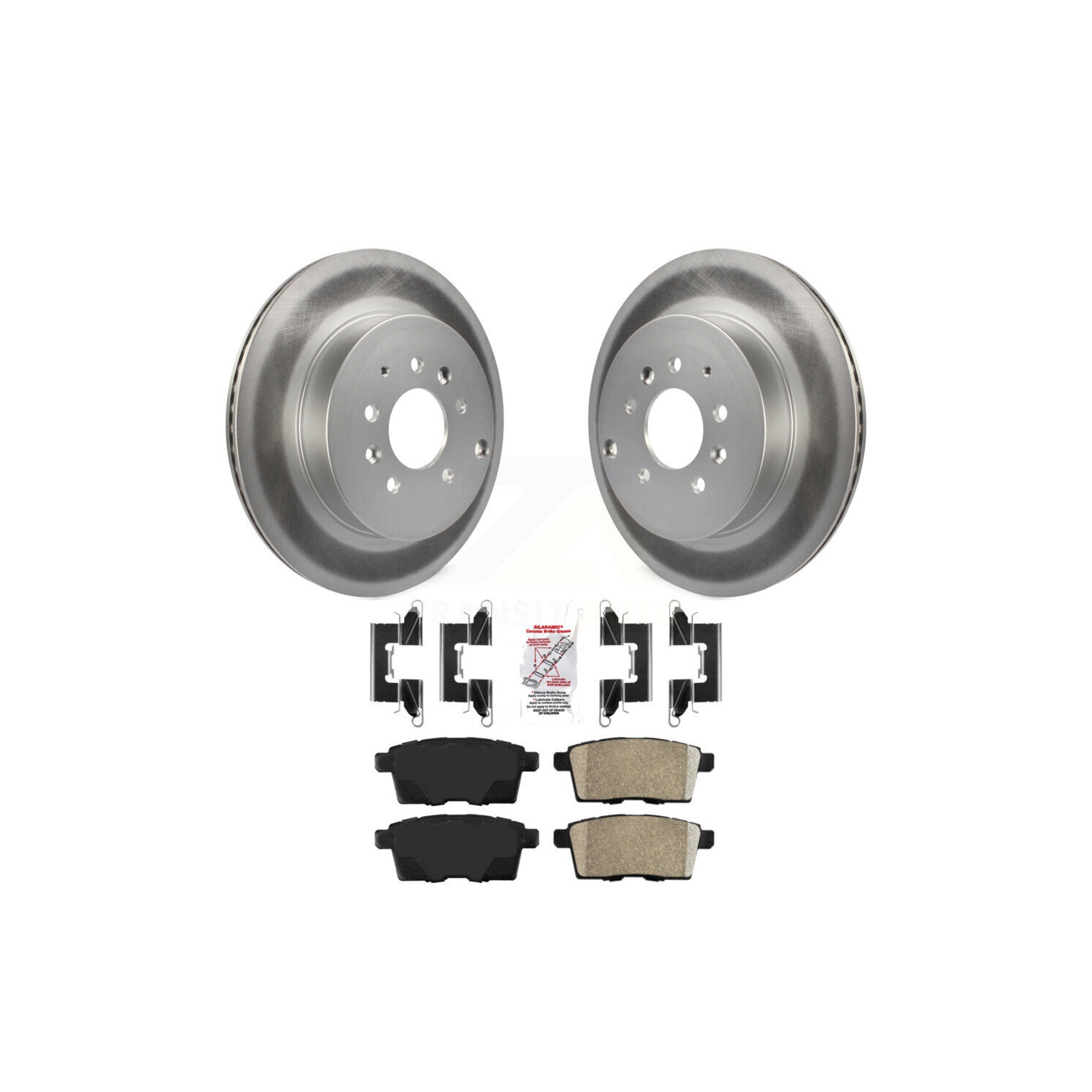 Rear Coated Disc Brake Rotors And Ceramic Pads Kit For 2007-2015 Mazda CX-9 KGA-103757