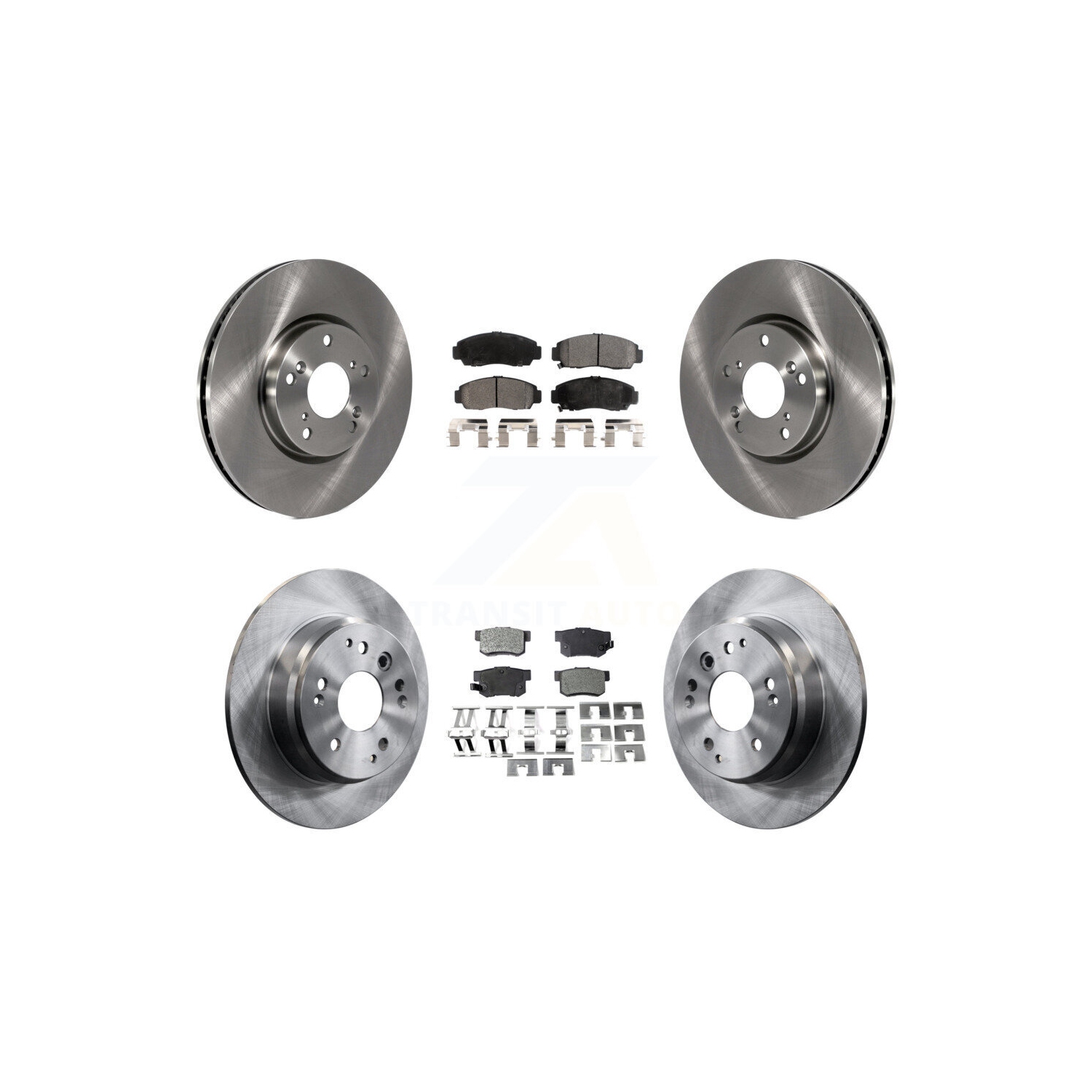 Front Rear Brake Rotors & Semi-Metallic Pad Kit For 04-05 Acura TL Automatic transmission K8F-101163