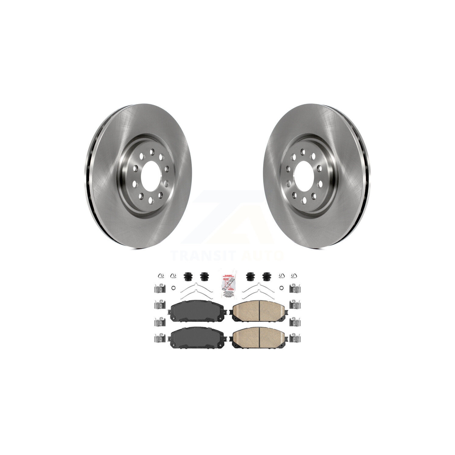 Front Brake Rotors & Ceramic Pad Kit For 2014-2023 Jeep Cherokee With Dual Piston Caliper K8A-104705