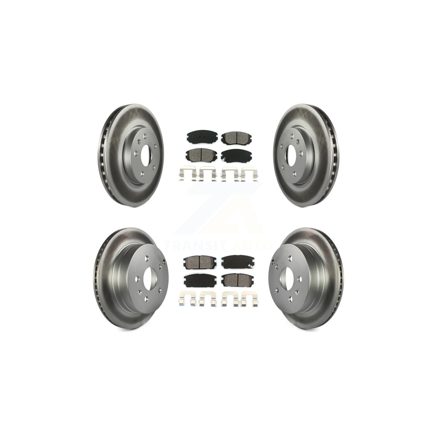 Front Rear Coat Disc Brake Rotors Semi-Metallic Pad Kit For Chevrolet Equinox GMC Terrain KGS-100590